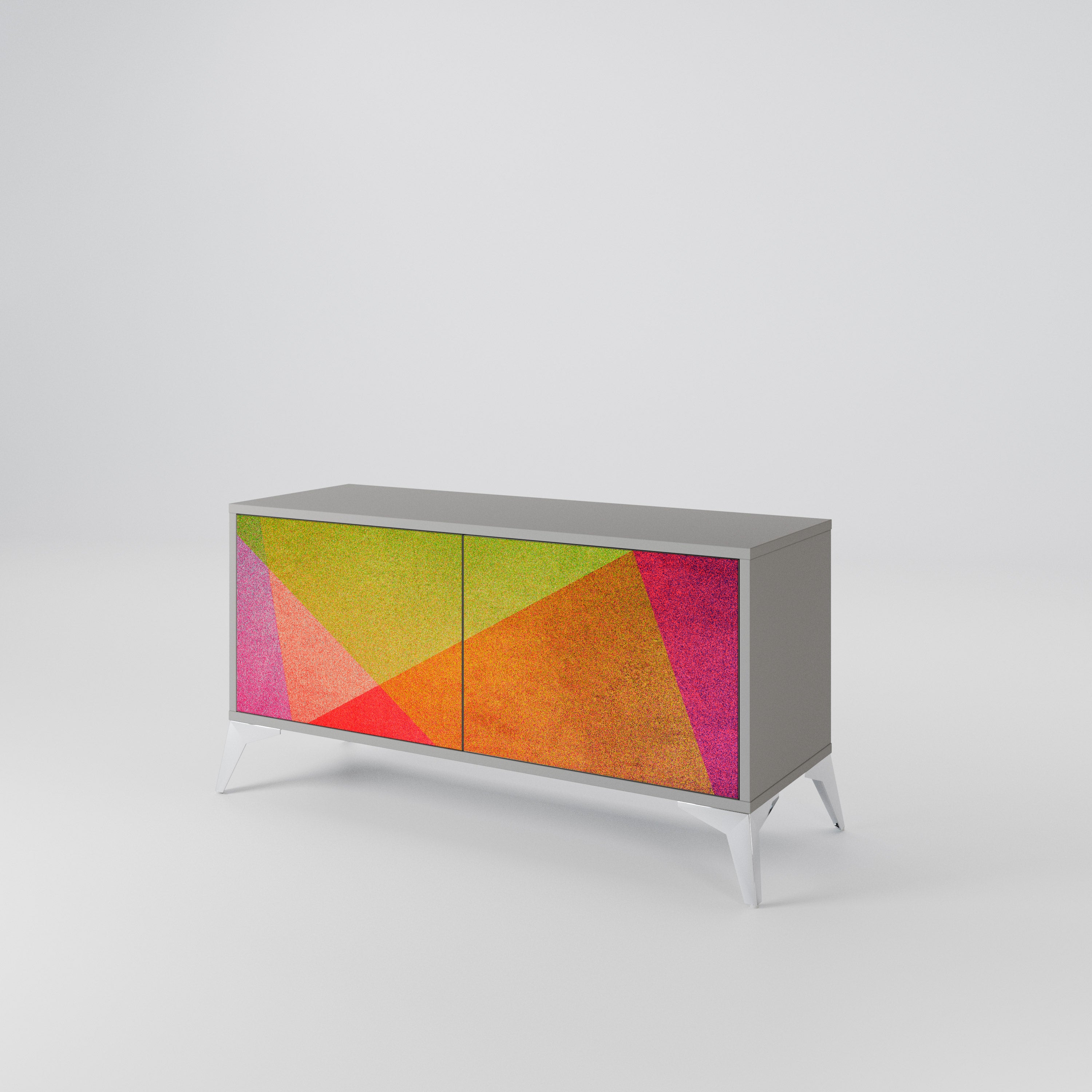VIVID GEOMETRY Kompaktowa szafka RTV 2-drzwiowa