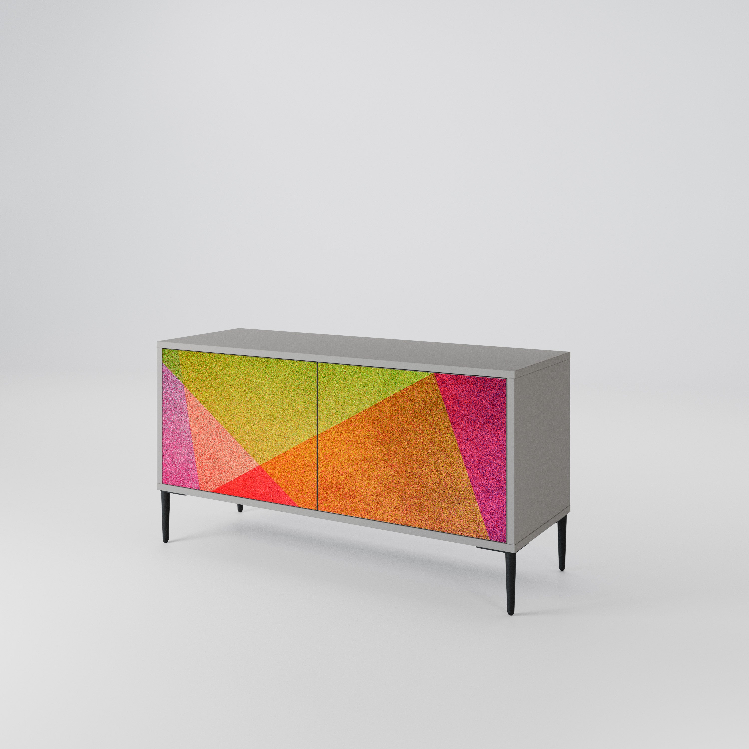 VIVID GEOMETRY Kompaktowa szafka RTV 2-drzwiowa