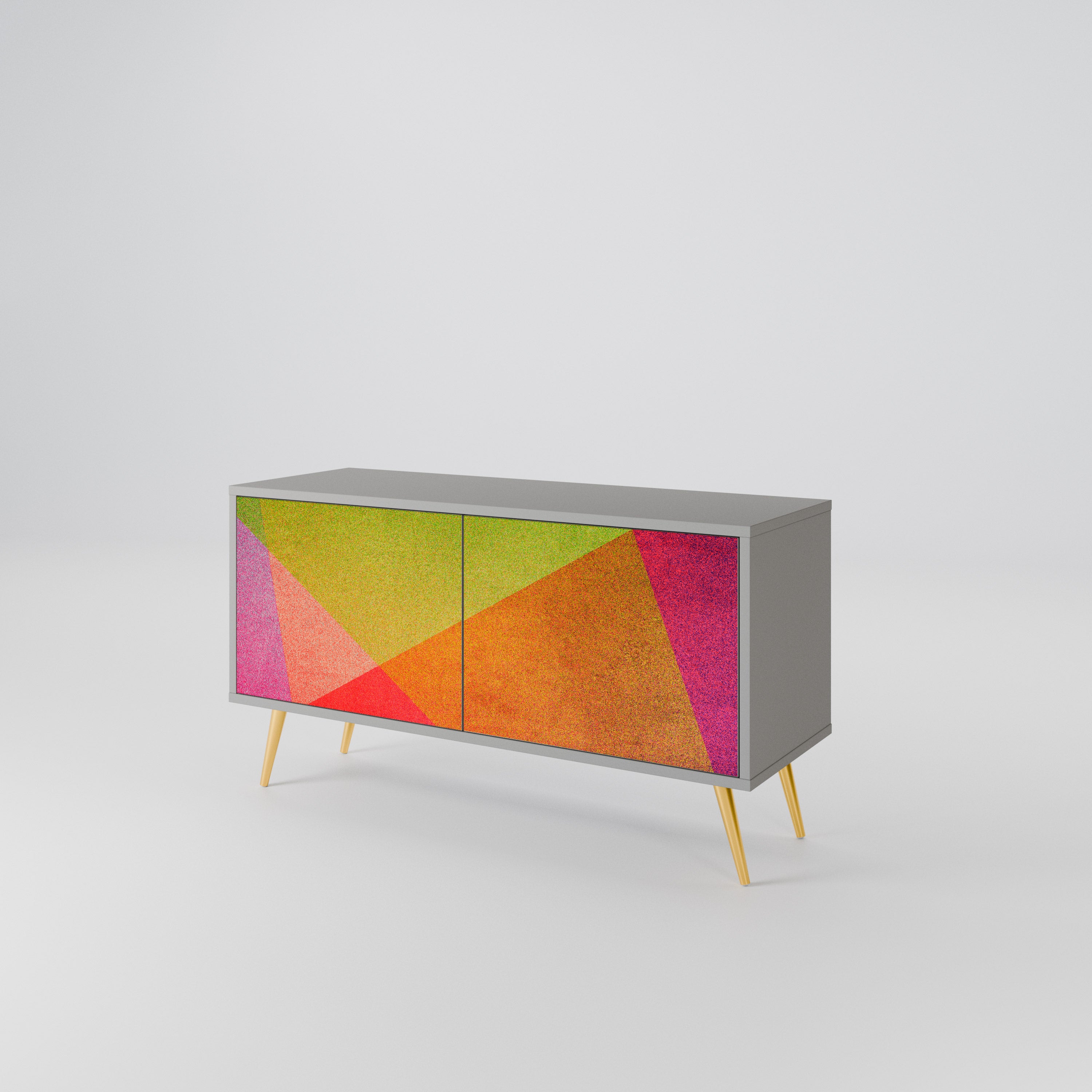 VIVID GEOMETRY Kompaktowa szafka RTV 2-drzwiowa