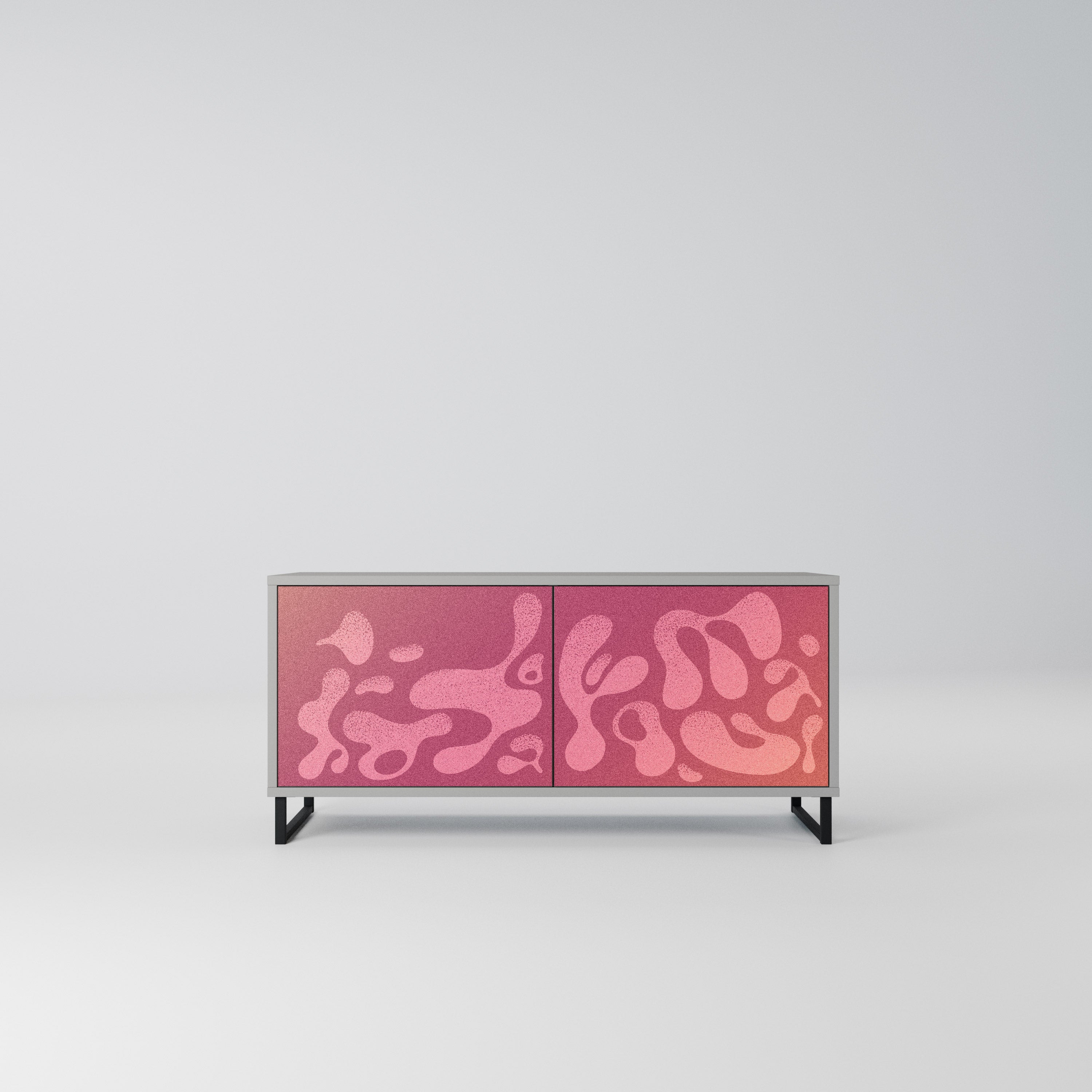 IRREGULAR PINK Kompaktowa szafka RTV 2-drzwiowa