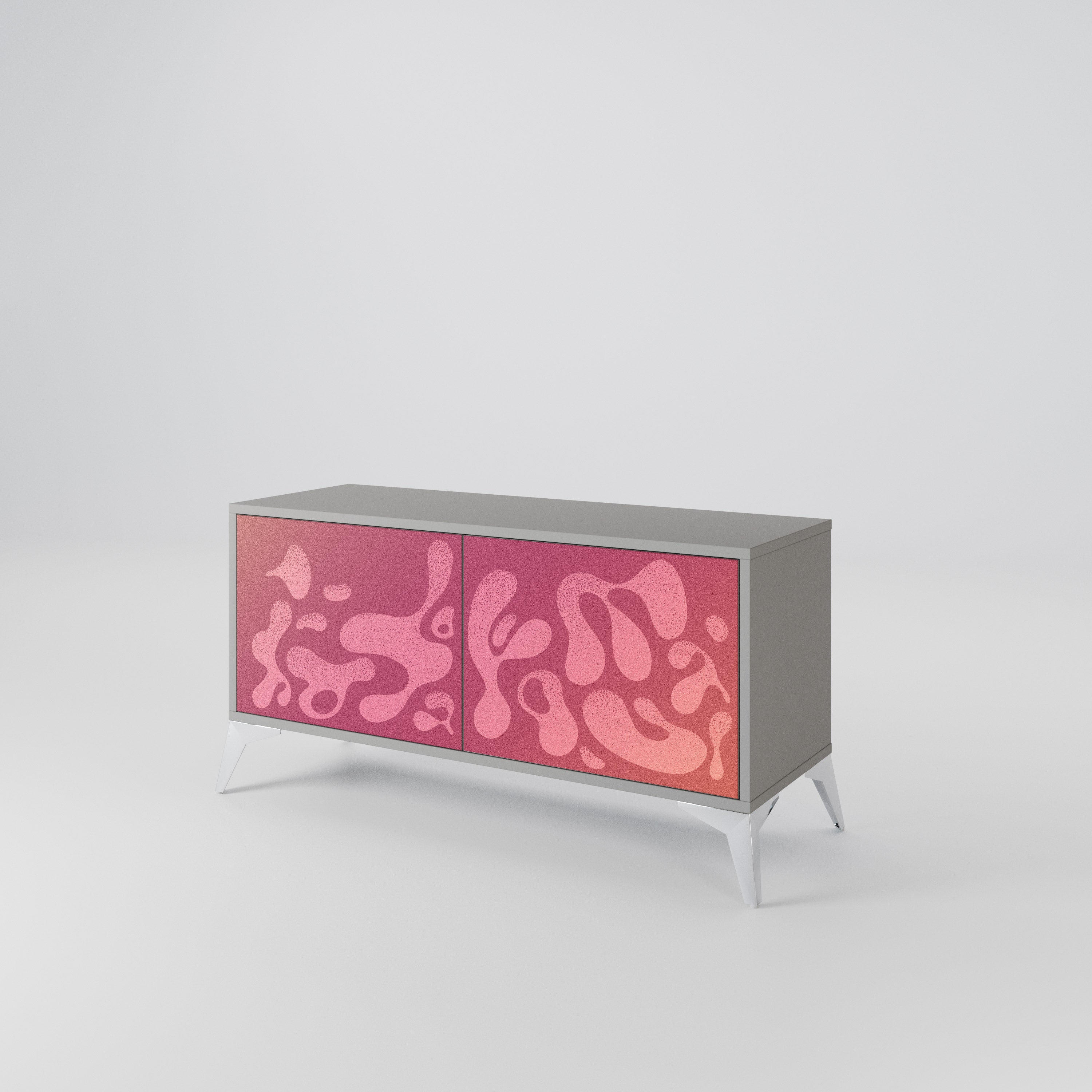 IRREGULAR PINK Kompaktowa szafka RTV 2-drzwiowa