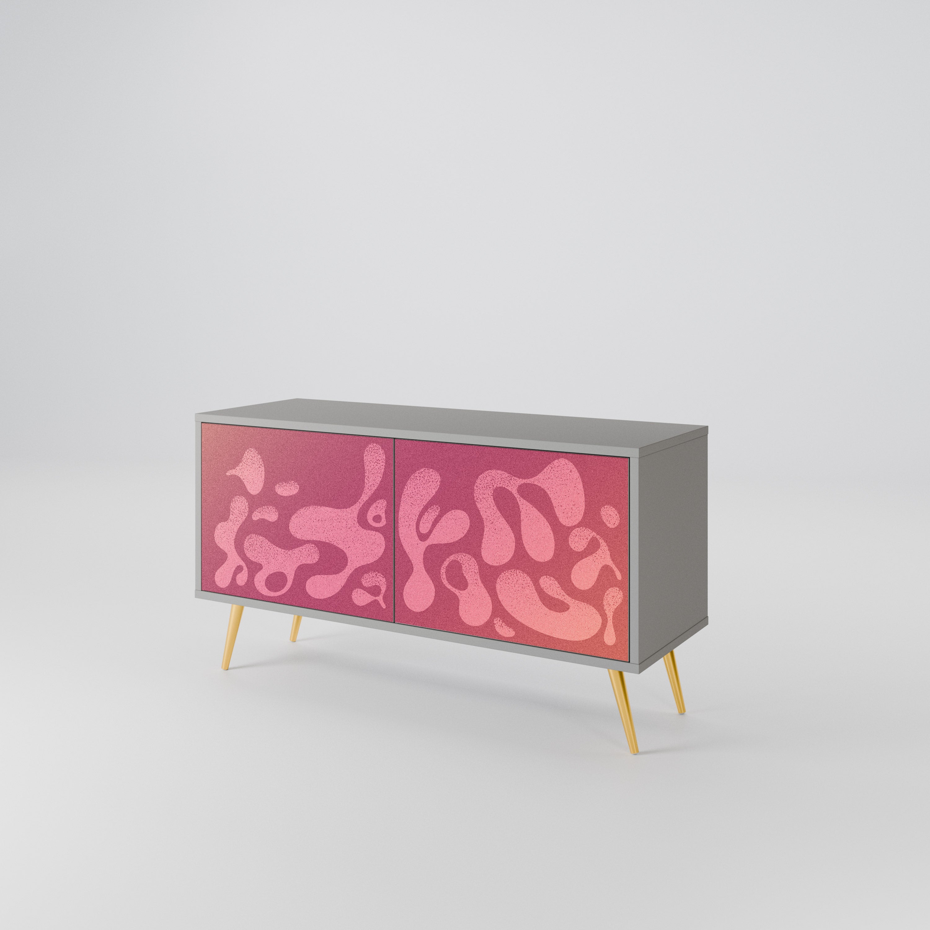 IRREGULAR PINK Kompaktowa szafka RTV 2-drzwiowa