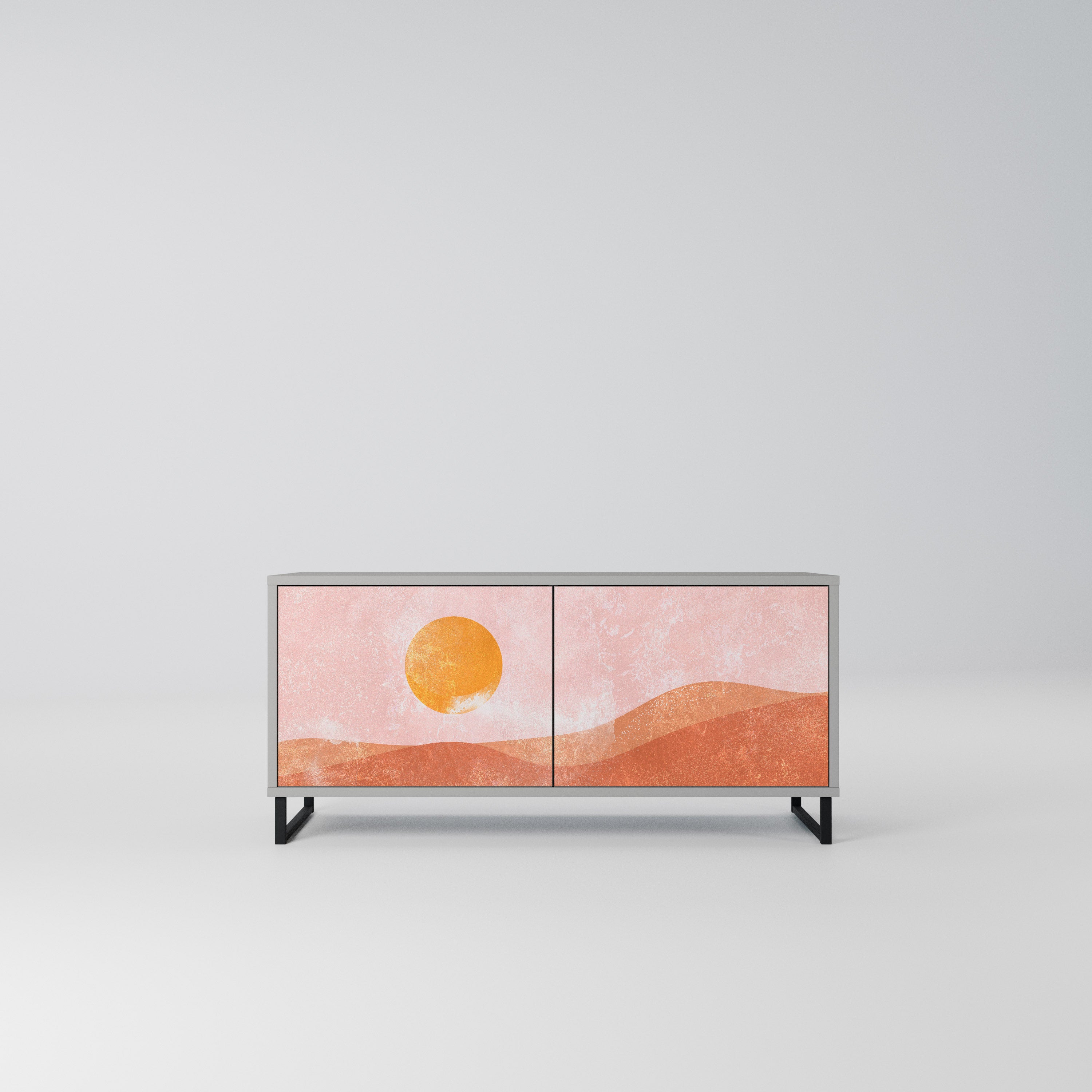 LUMINOUS SUNLIGHT Kompaktowa szafka RTV 2-drzwiowa