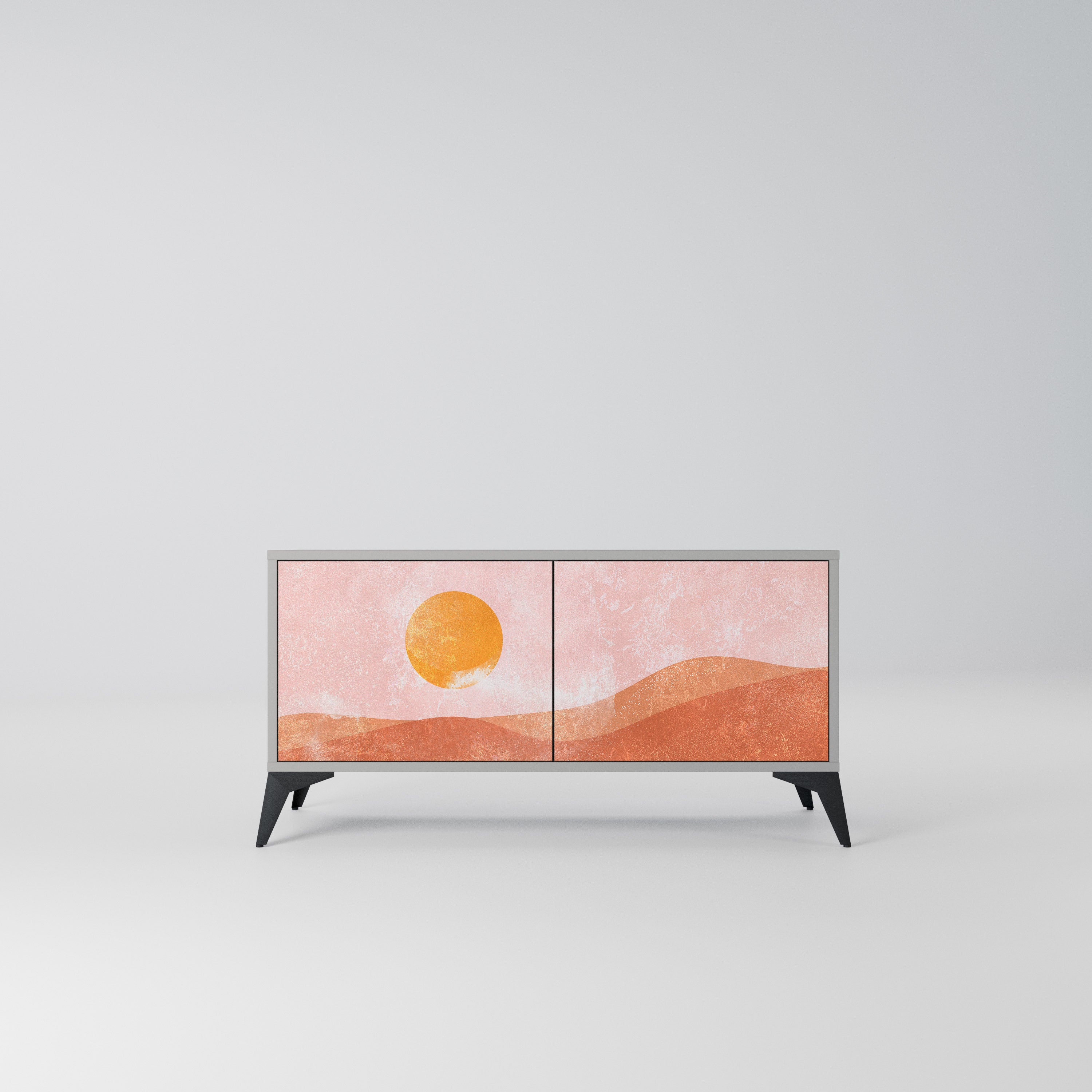 LUMINOUS SUNLIGHT Kompaktowa szafka RTV 2-drzwiowa