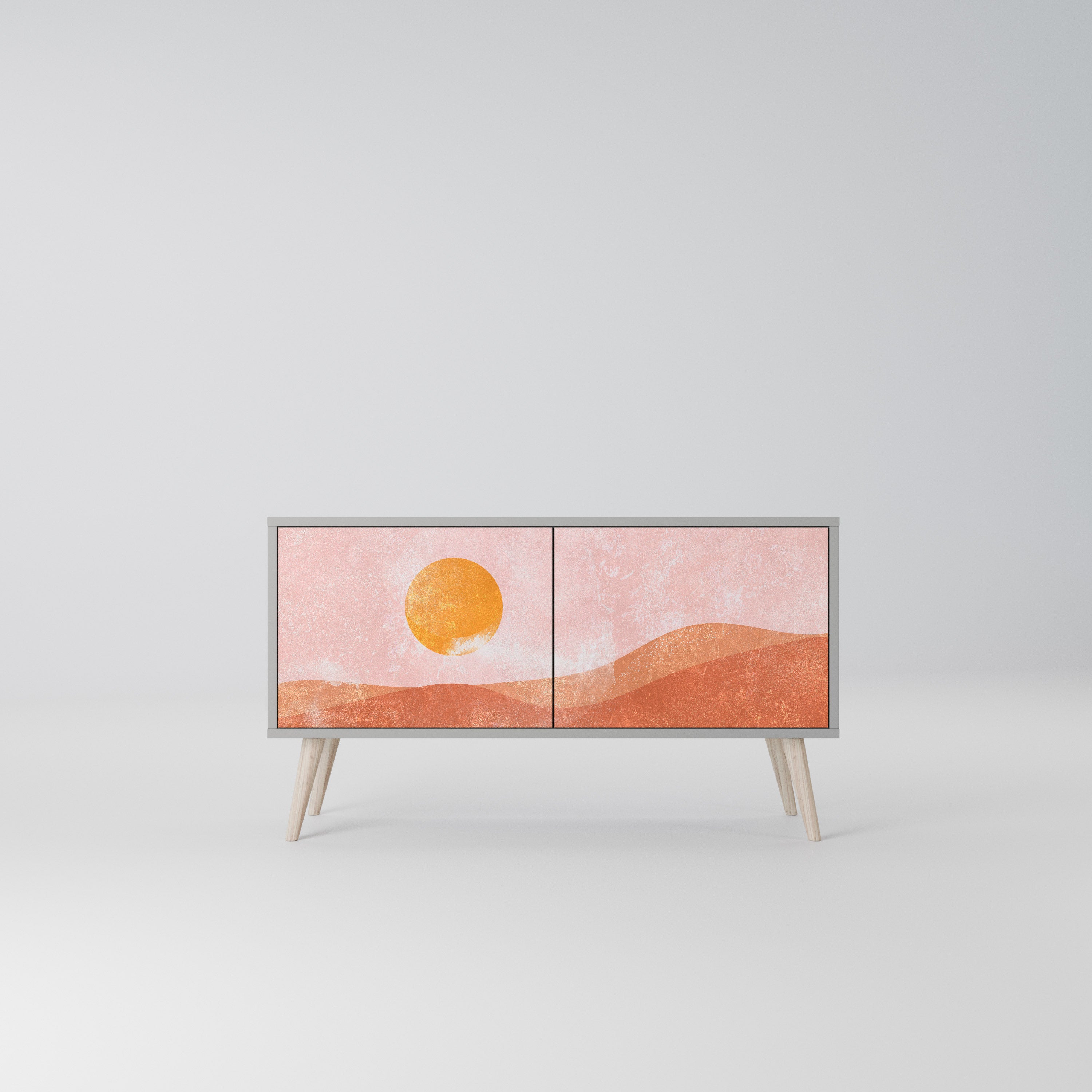 LUMINOUS SUNLIGHT Kompaktowa szafka RTV 2-drzwiowa