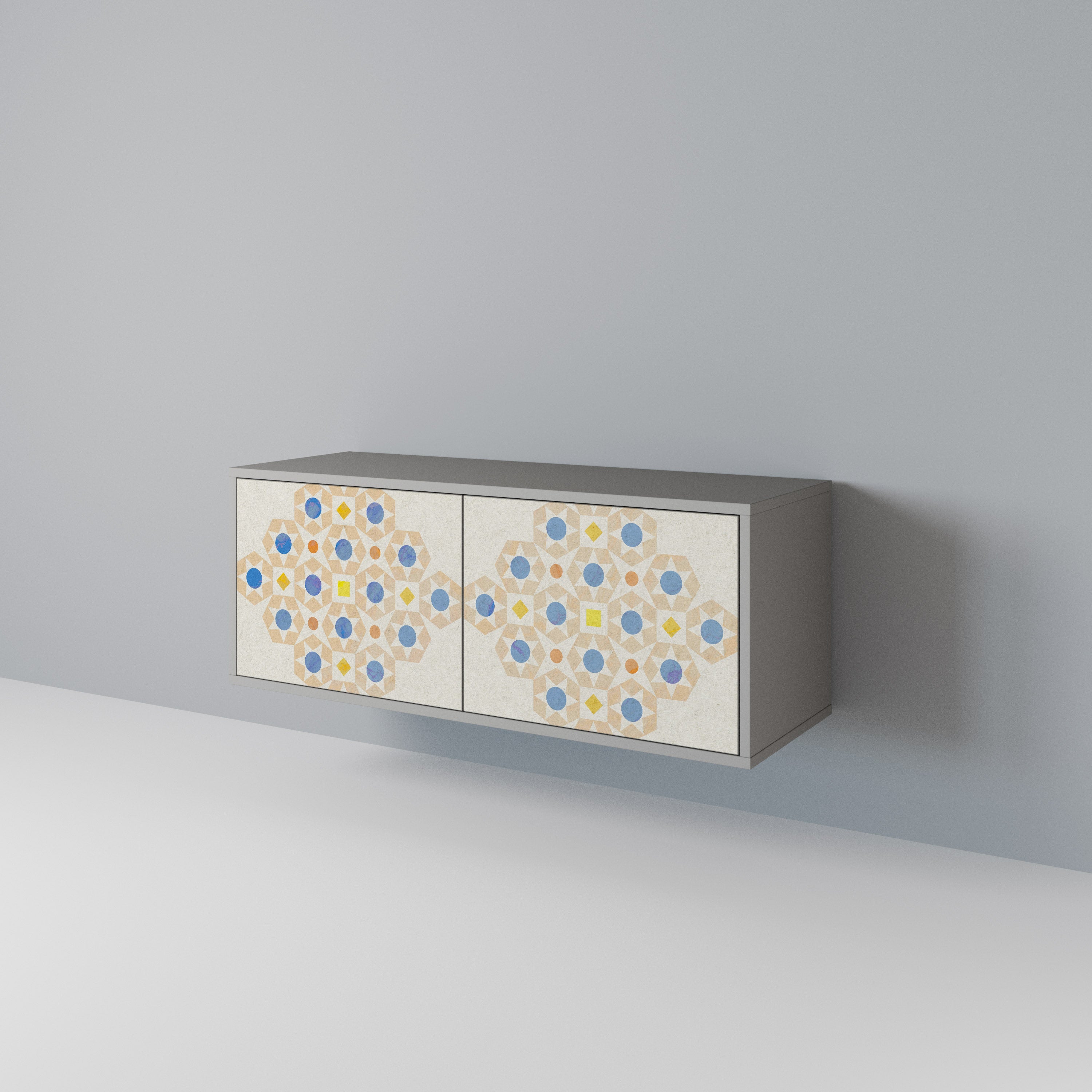 PATTERNED PRISM Kompaktowa szafka RTV 2-drzwiowa