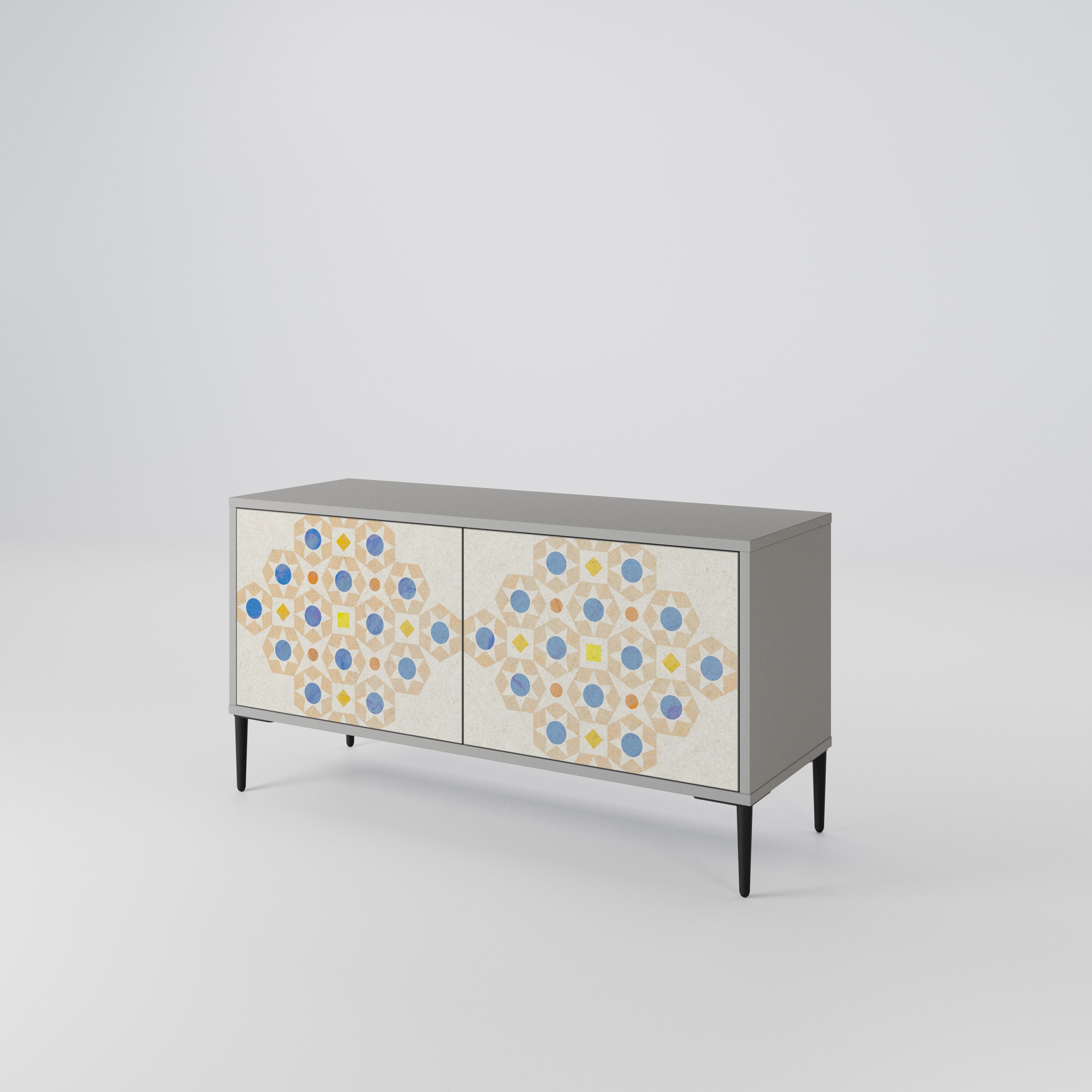 PATTERNED PRISM Kompaktowa szafka RTV 2-drzwiowa