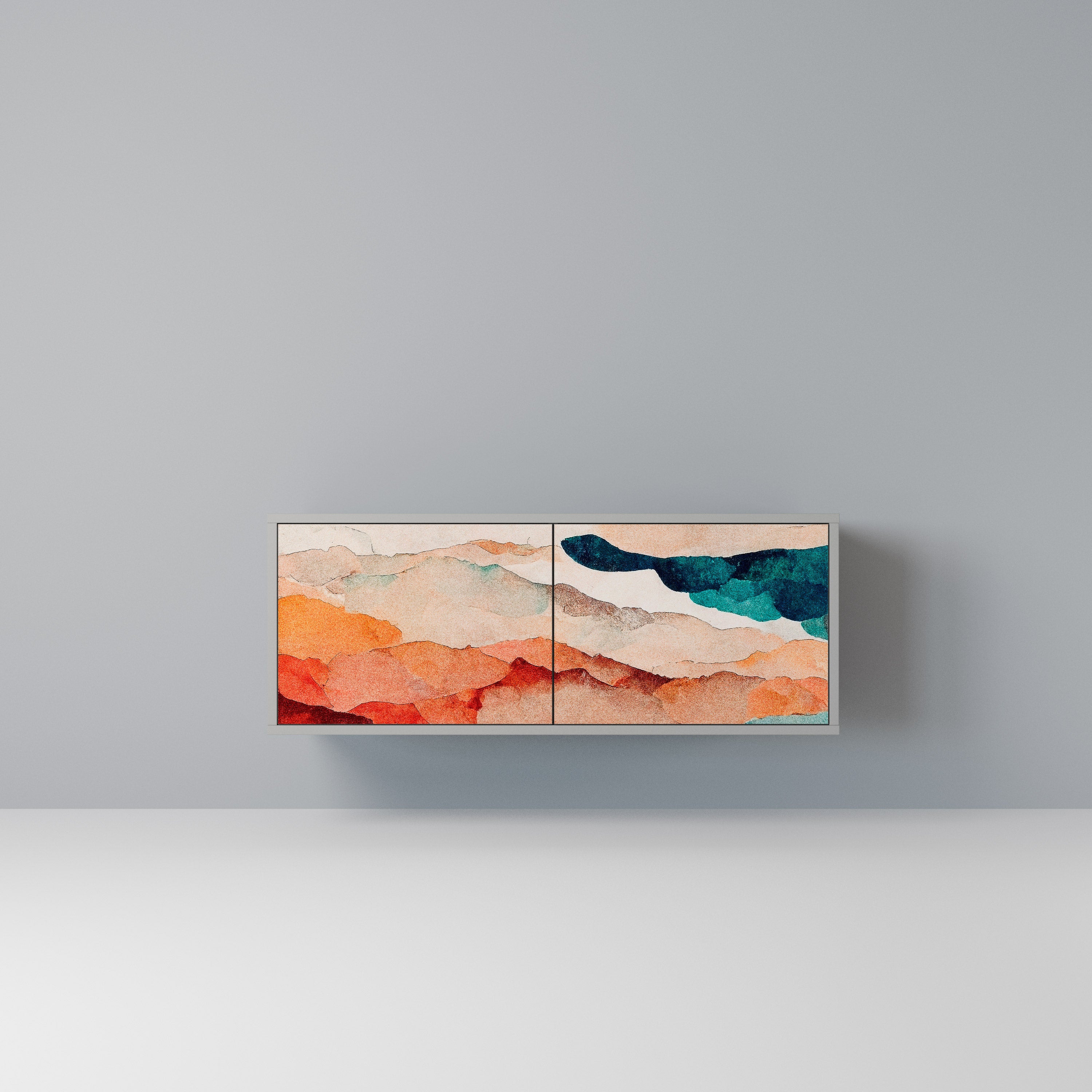 ABSTRACT LANDSCAPE Kompaktowa szafka RTV 2-drzwiowa