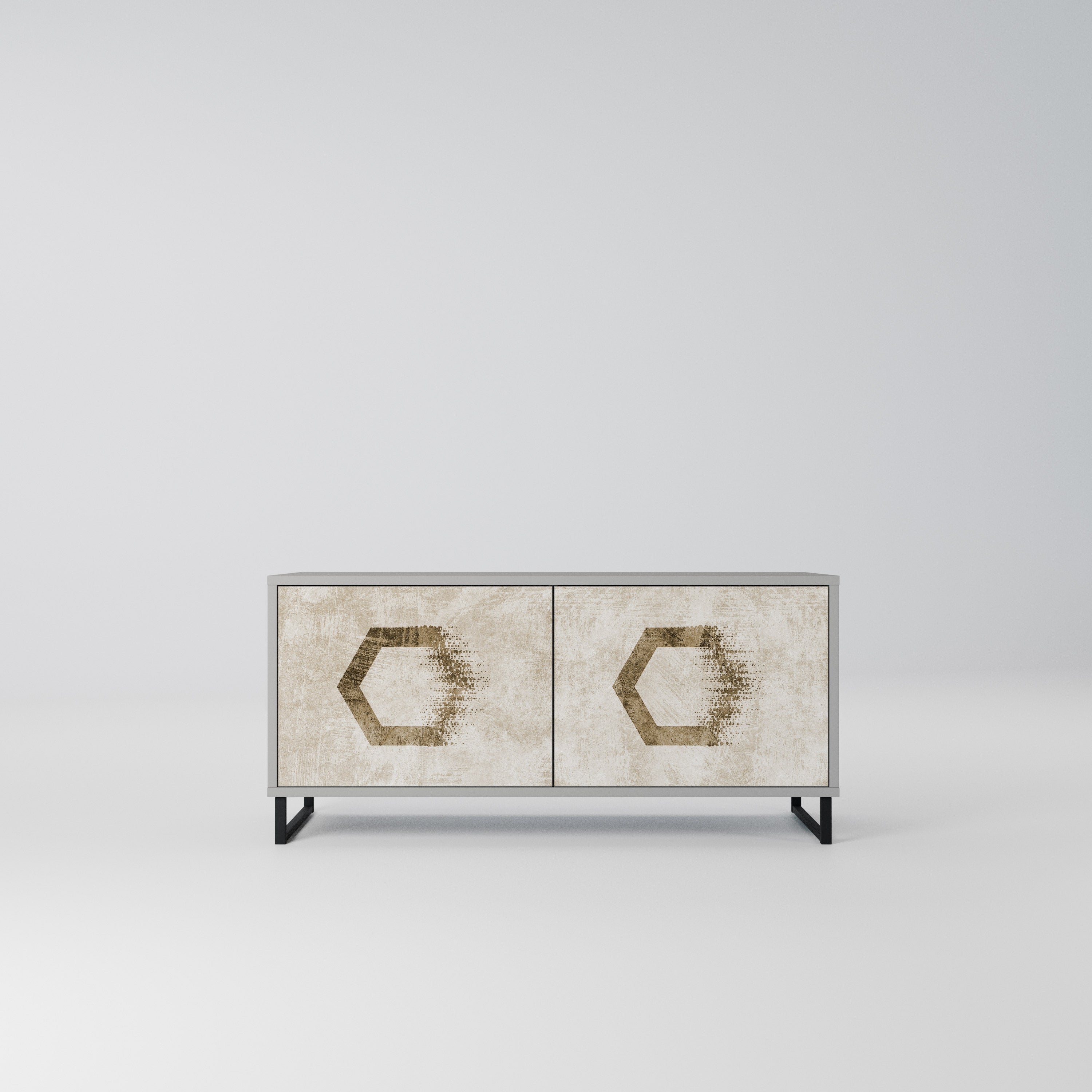 HEXAGONAL SHAPES Kompaktowa szafka RTV 2-drzwiowa