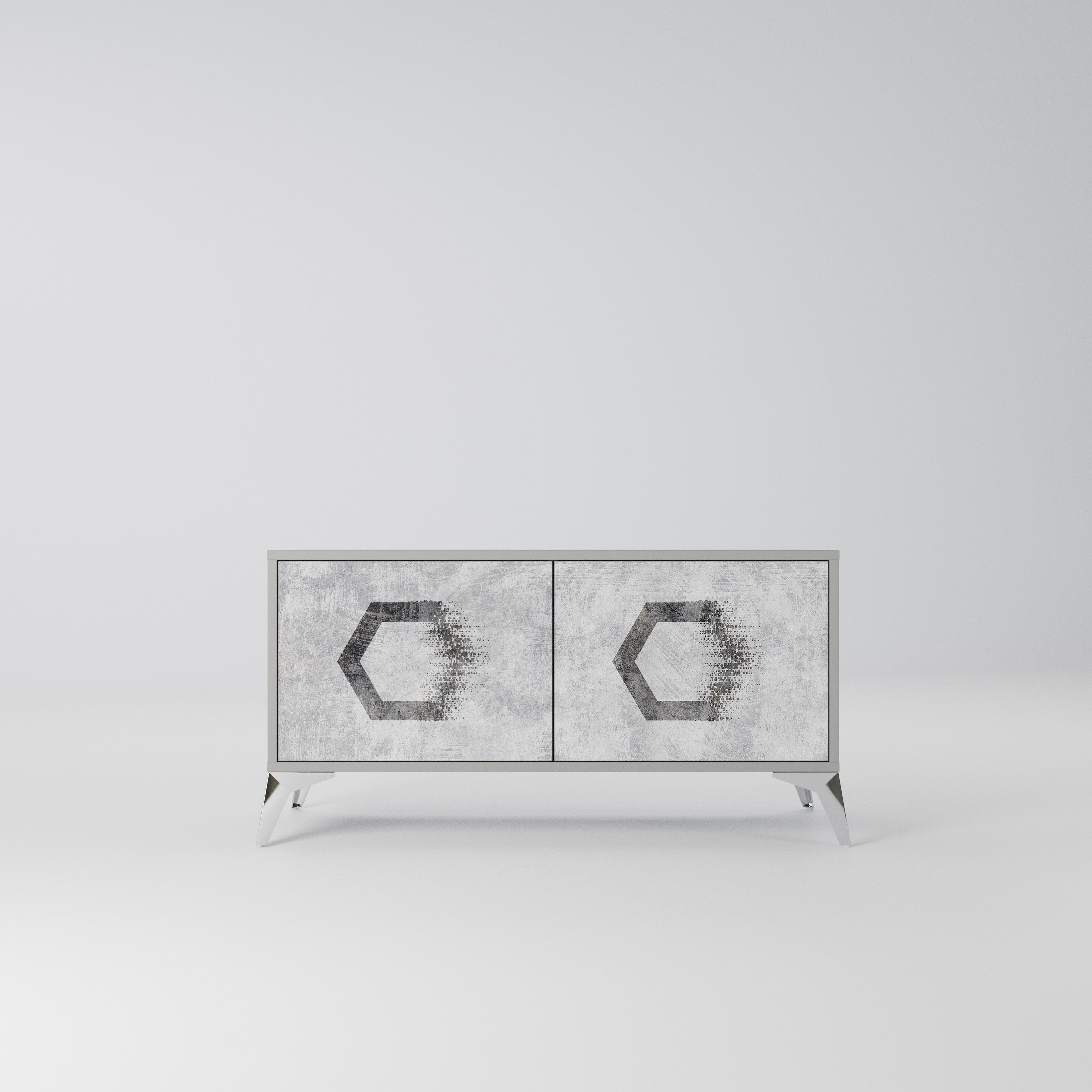 HEXAGONAL FIGURES Kompaktowa szafka RTV 2-drzwiowa