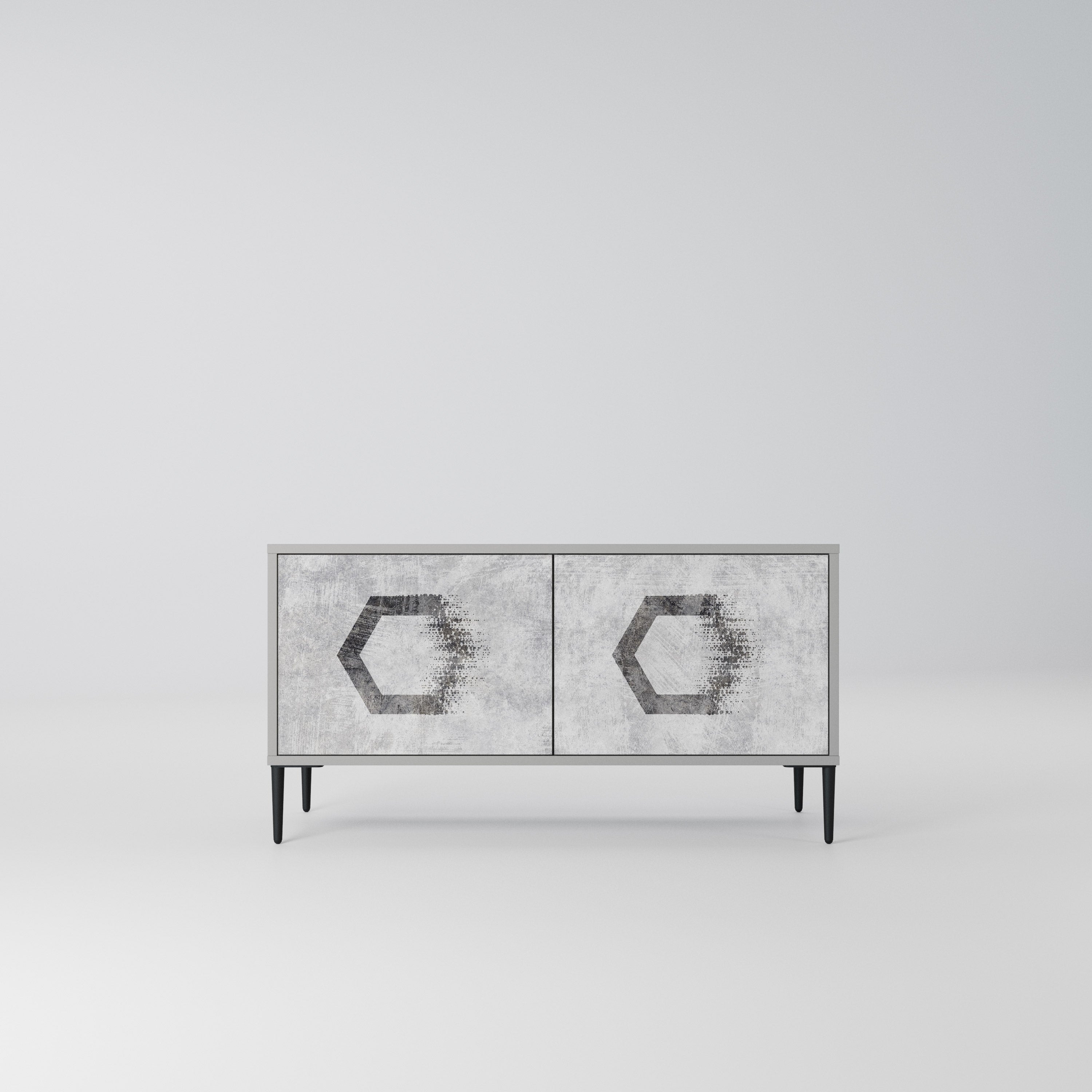 HEXAGONAL FIGURES Kompaktowa szafka RTV 2-drzwiowa