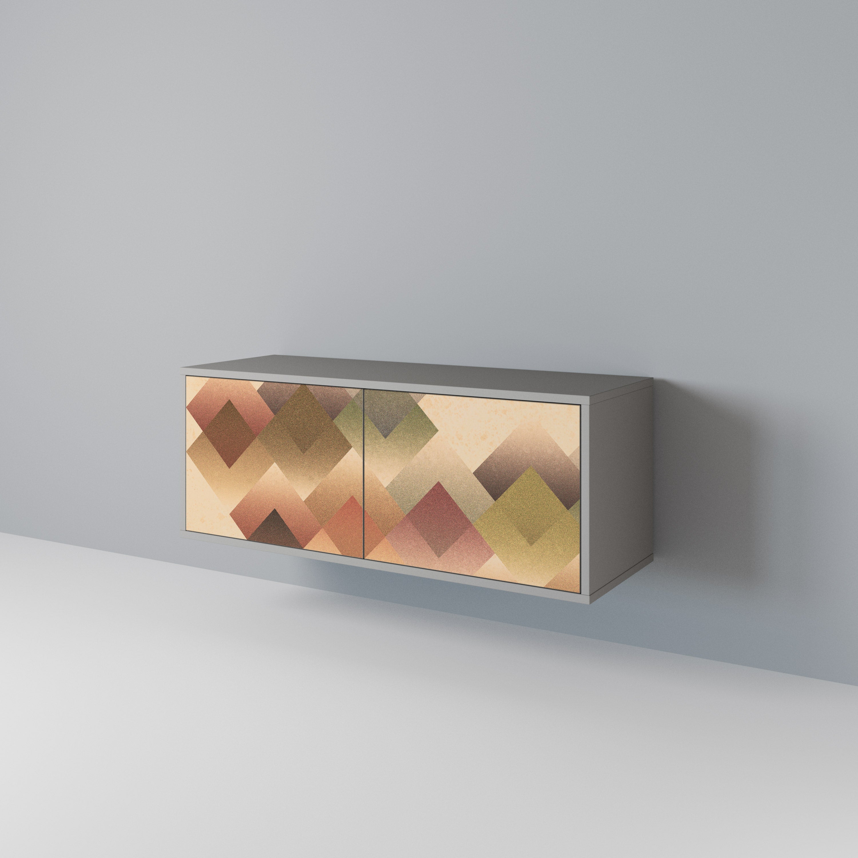 GEOMETRIC FUSION Kompaktowa szafka RTV 2-drzwiowa