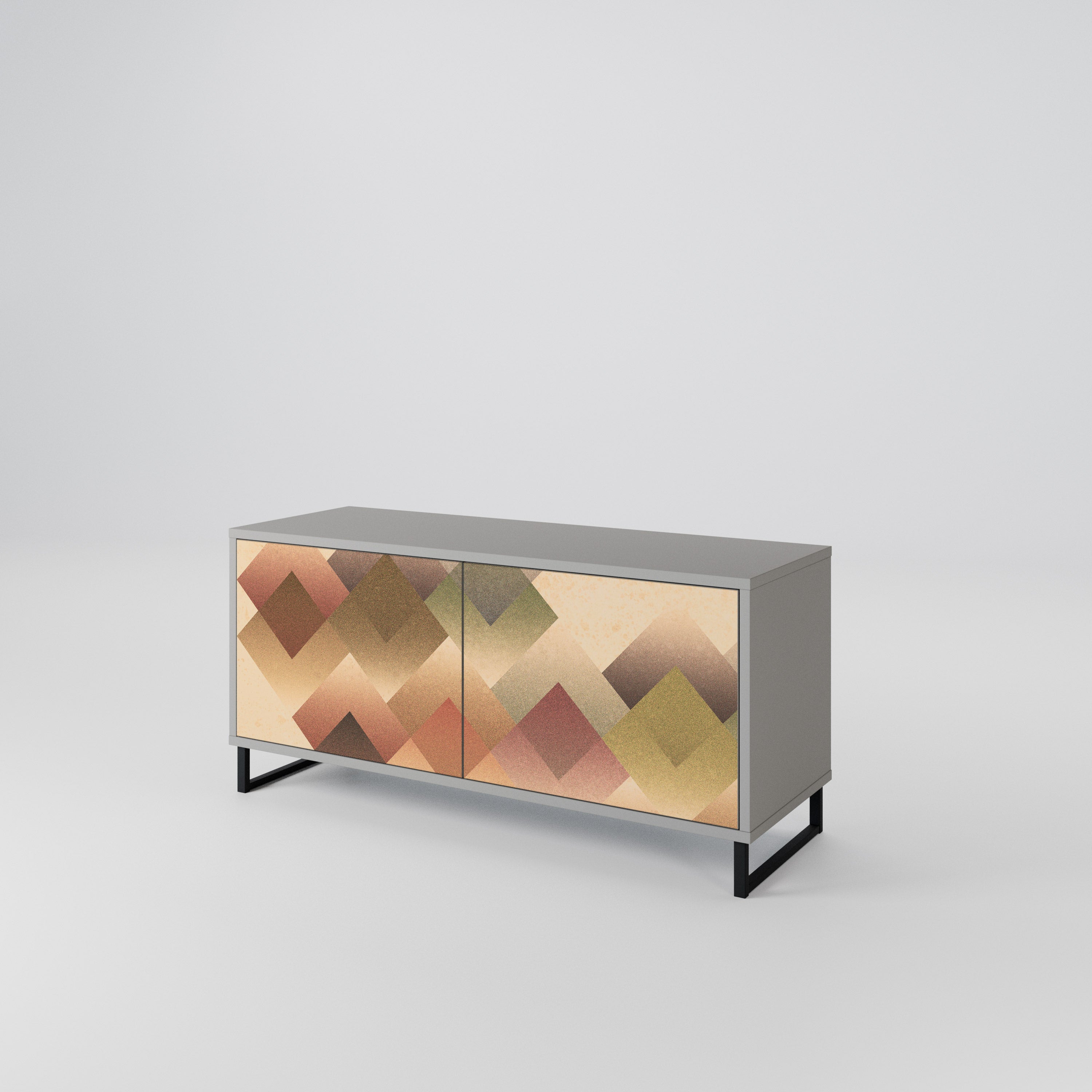 GEOMETRIC FUSION Kompaktowa szafka RTV 2-drzwiowa