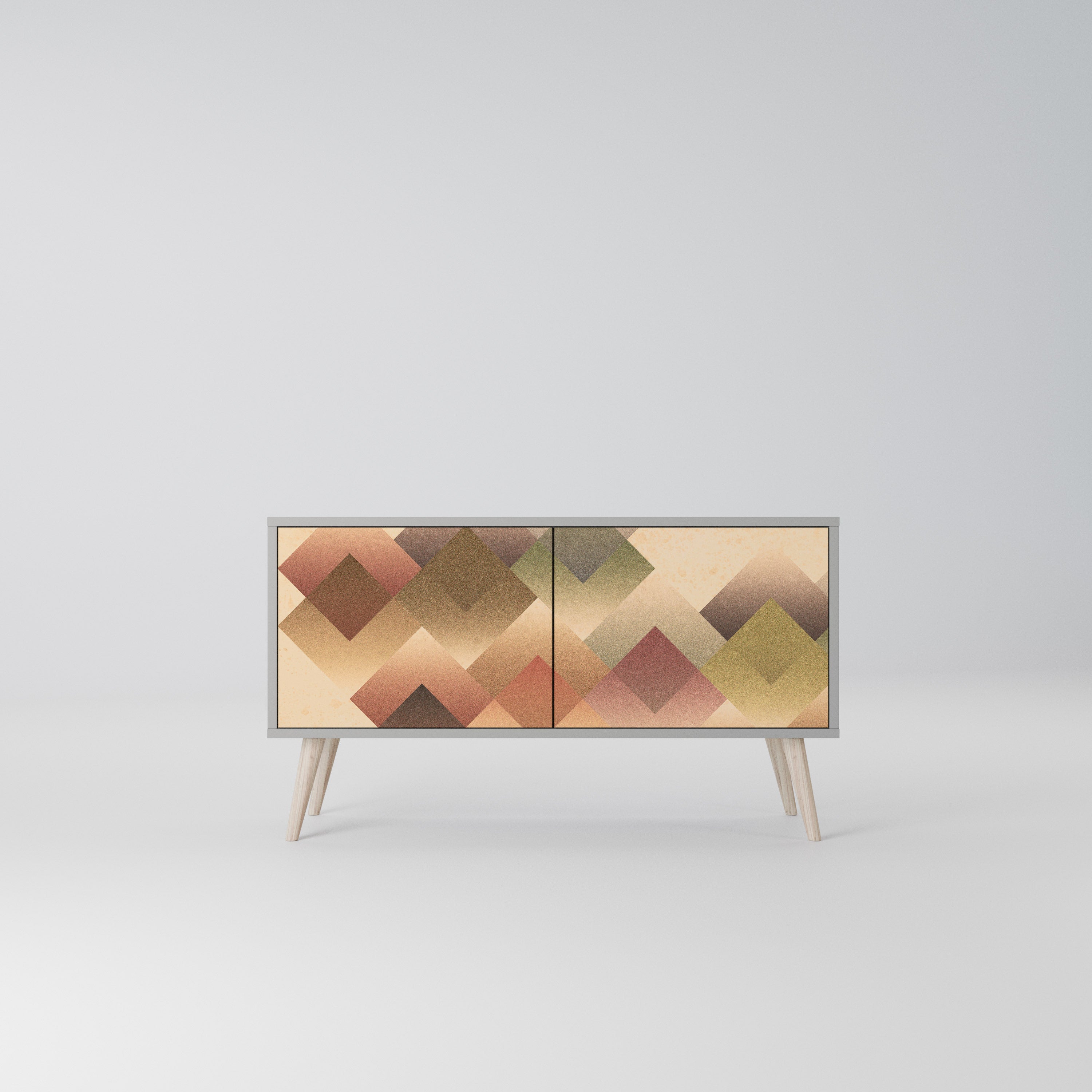 GEOMETRIC FUSION Kompaktowa szafka RTV 2-drzwiowa