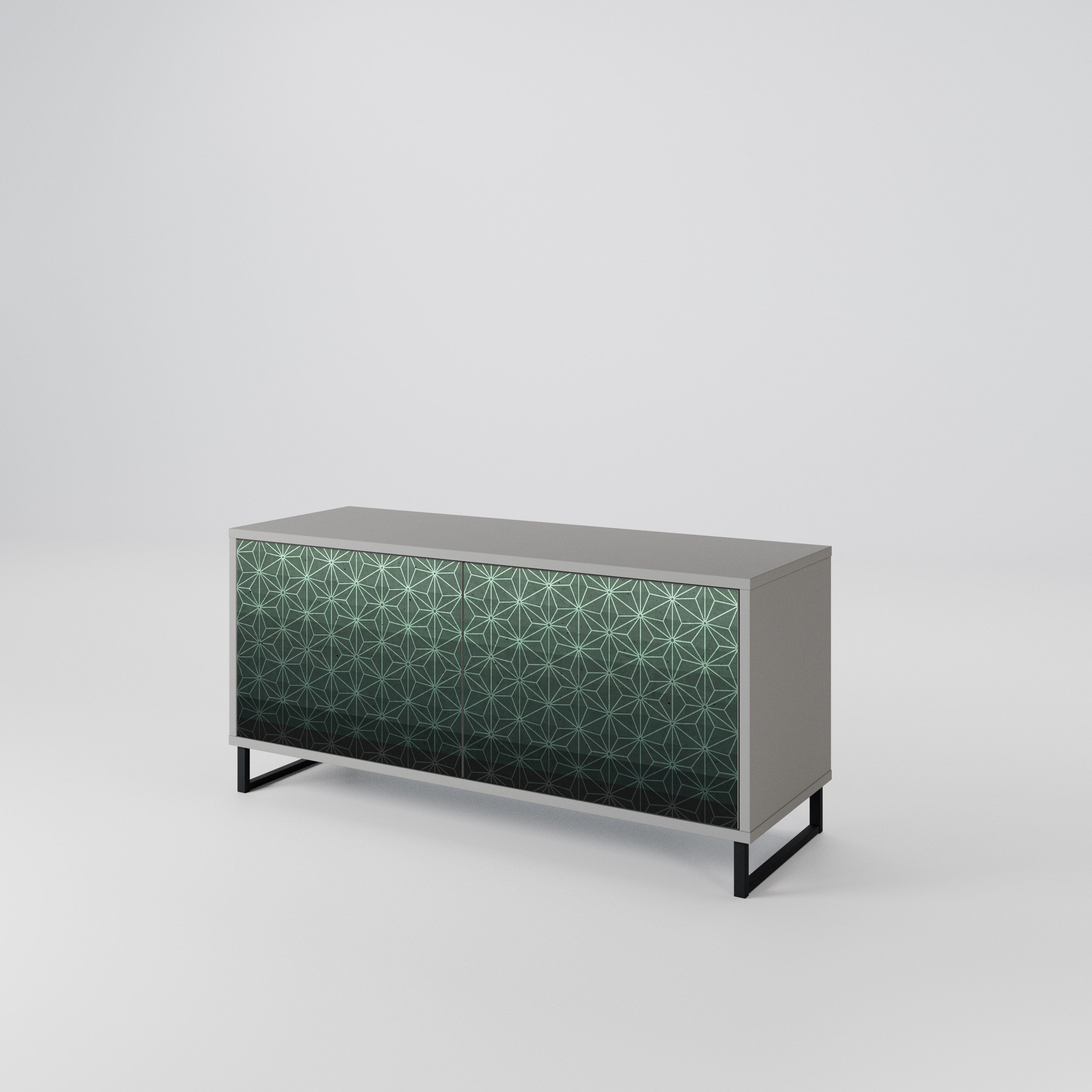 ORNAMENTAL GLIMMER Kompaktowa szafka RTV 2-drzwiowa