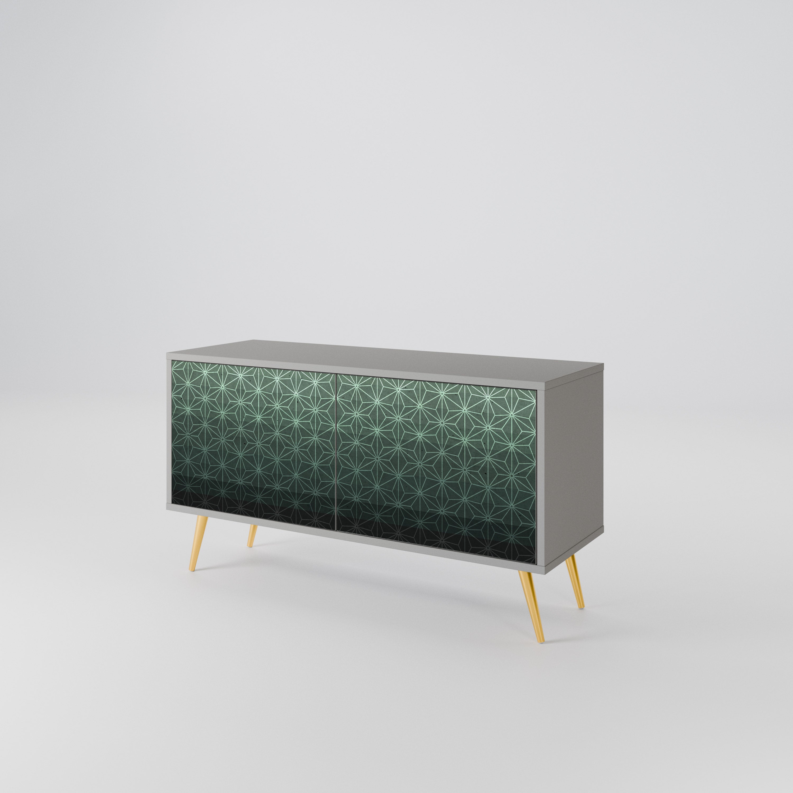 ORNAMENTAL GLIMMER Kompaktowa szafka RTV 2-drzwiowa