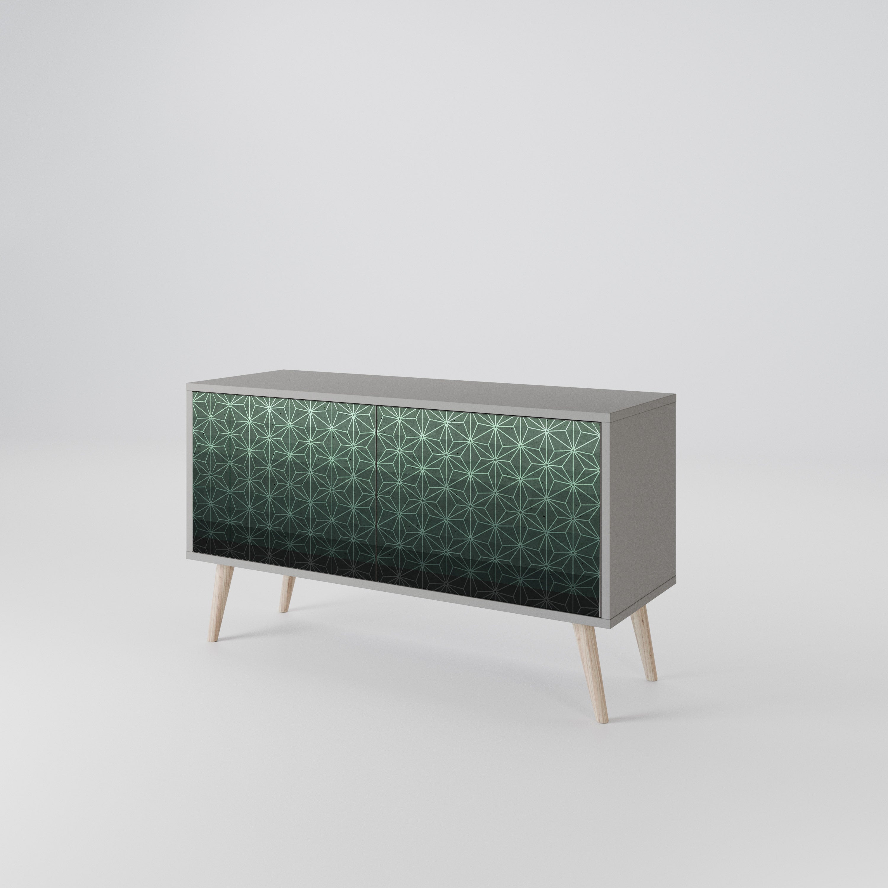 ORNAMENTAL GLIMMER Kompaktowa szafka RTV 2-drzwiowa