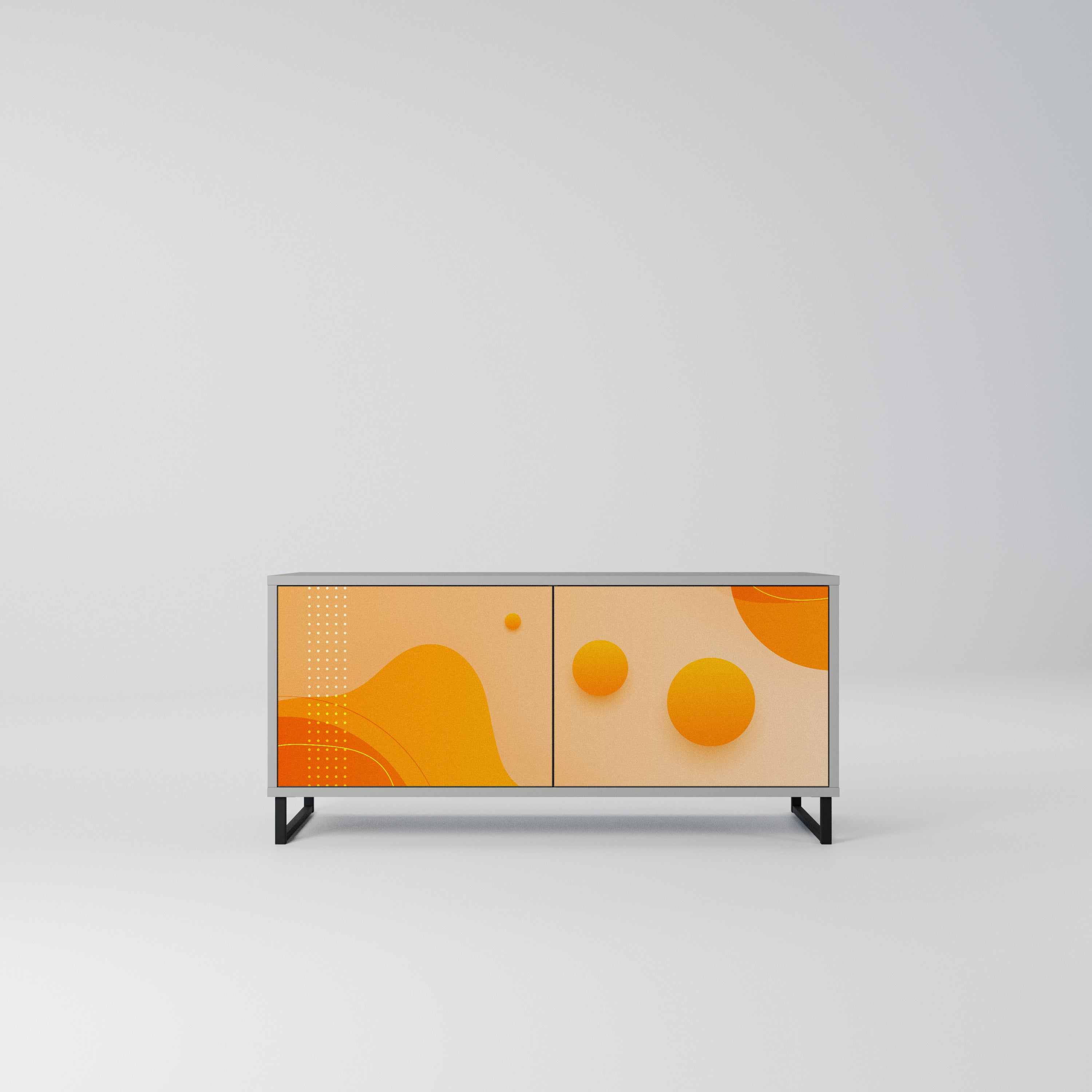 ORANGE ARRANGEMENT Kompaktowa szafka RTV 2-drzwiowa