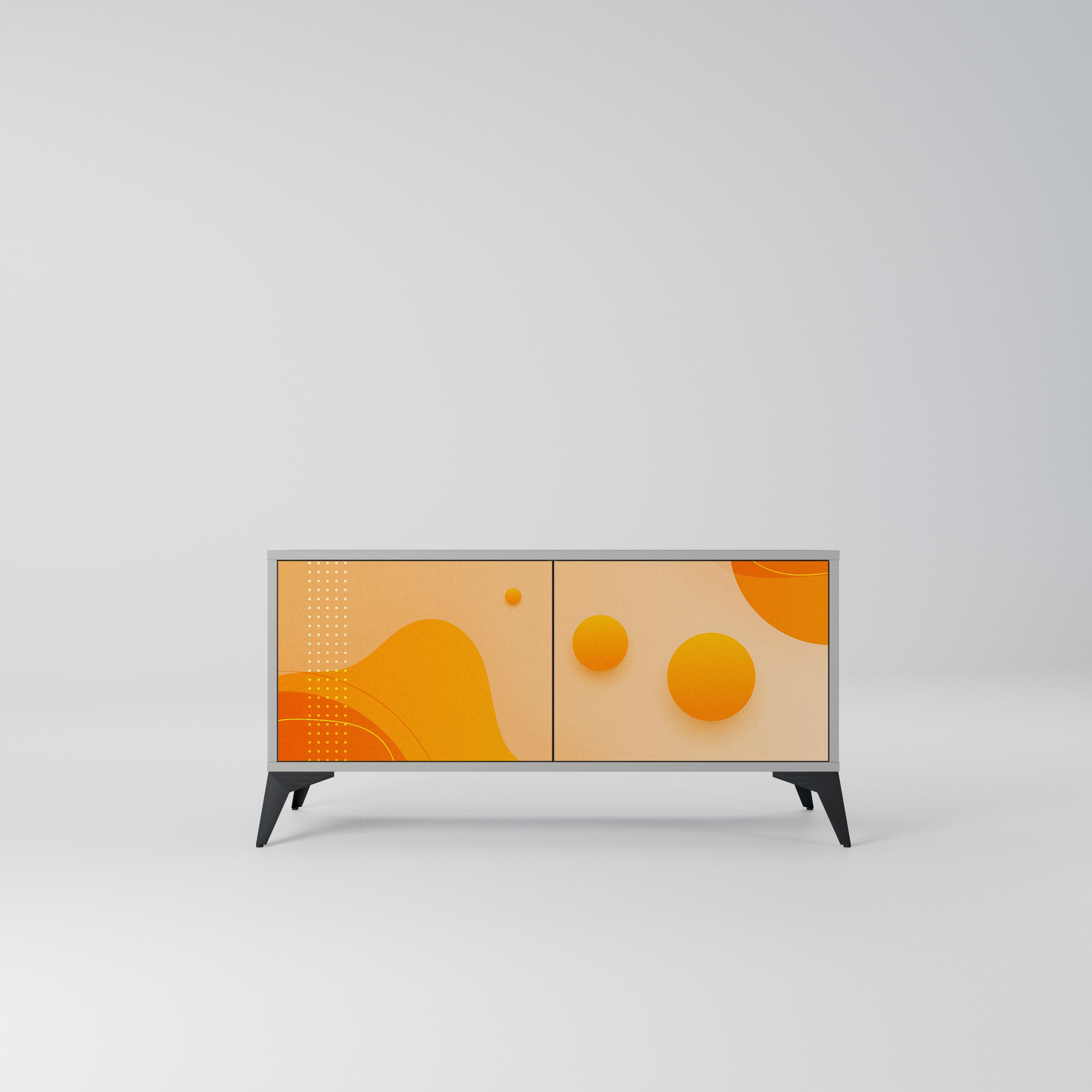 ORANGE ARRANGEMENT Kompaktowa szafka RTV 2-drzwiowa