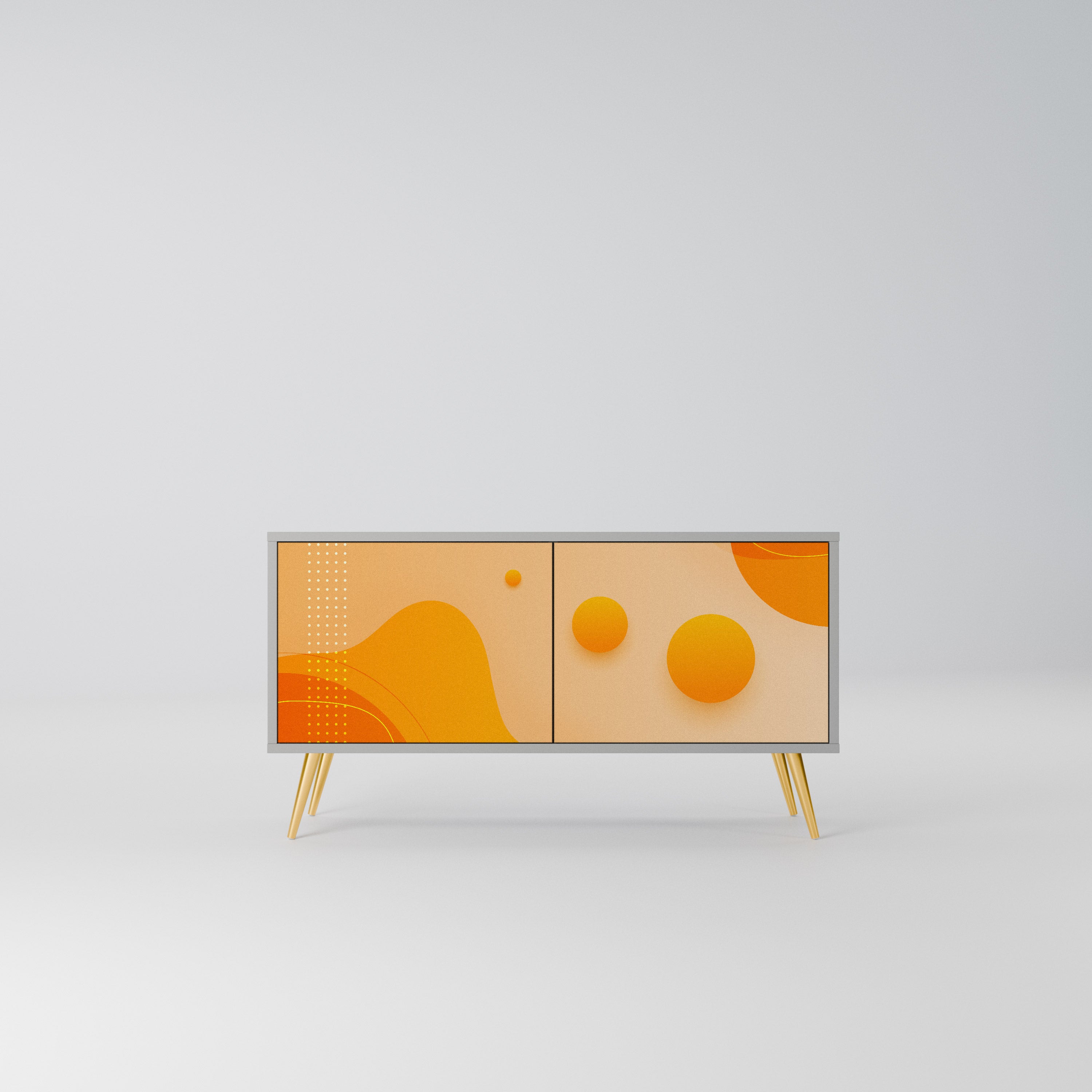 ORANGE ARRANGEMENT Kompaktowa szafka RTV 2-drzwiowa