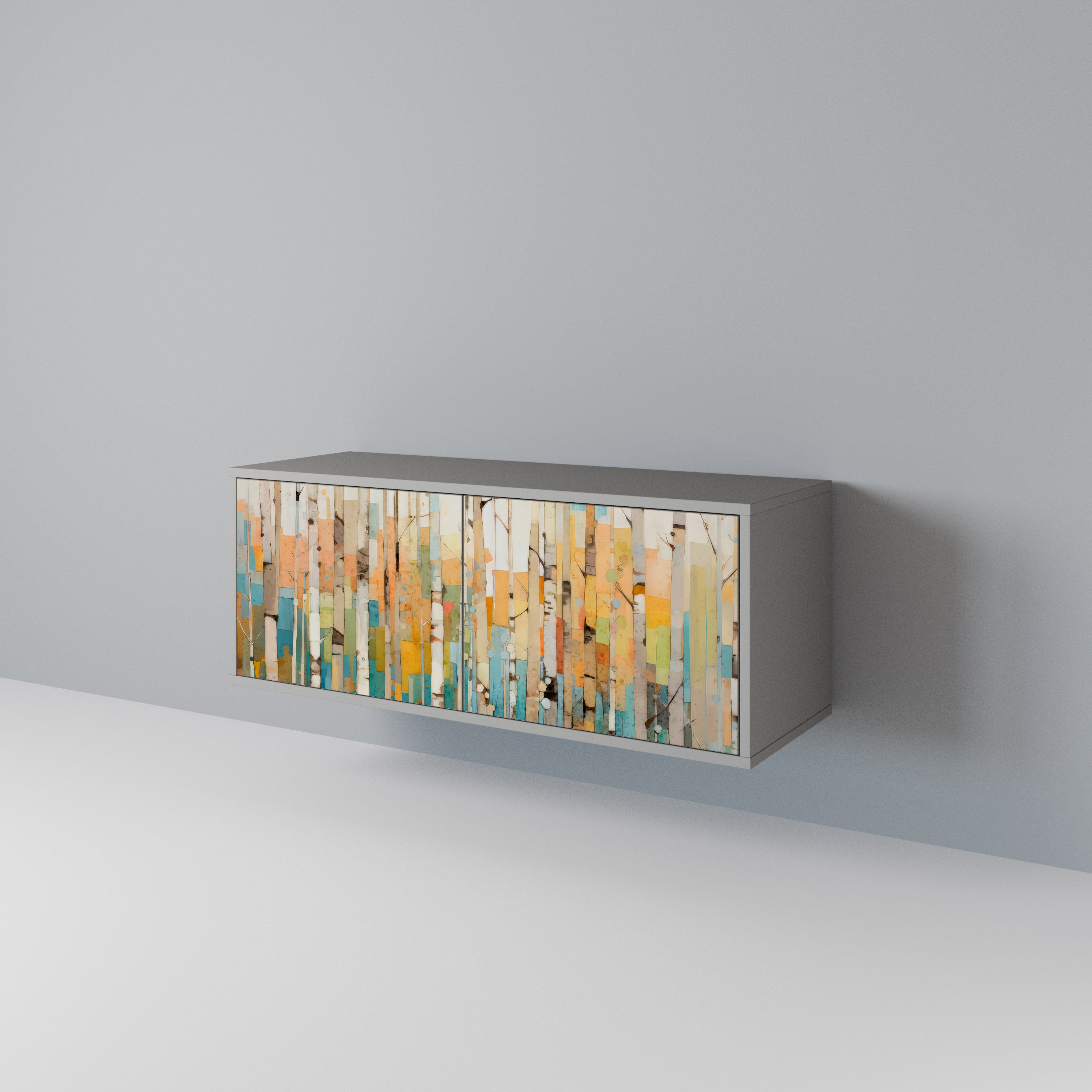 BIRCH KALEIDOSCOPE Kompaktowa szafka RTV 2-drzwiowa