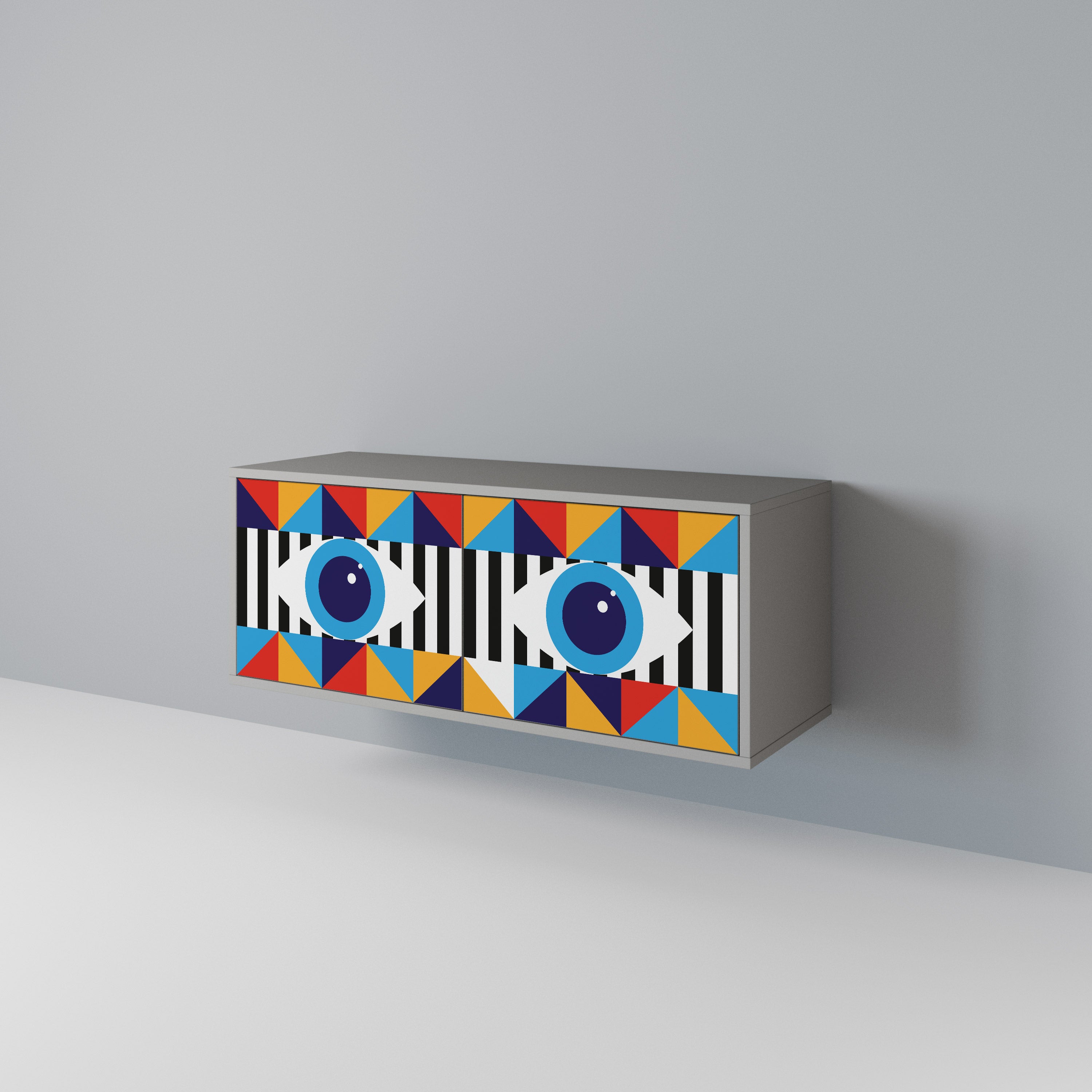 ABSTRACTION AND GEOMETRY Kompaktowa szafka RTV 2-drzwiowa