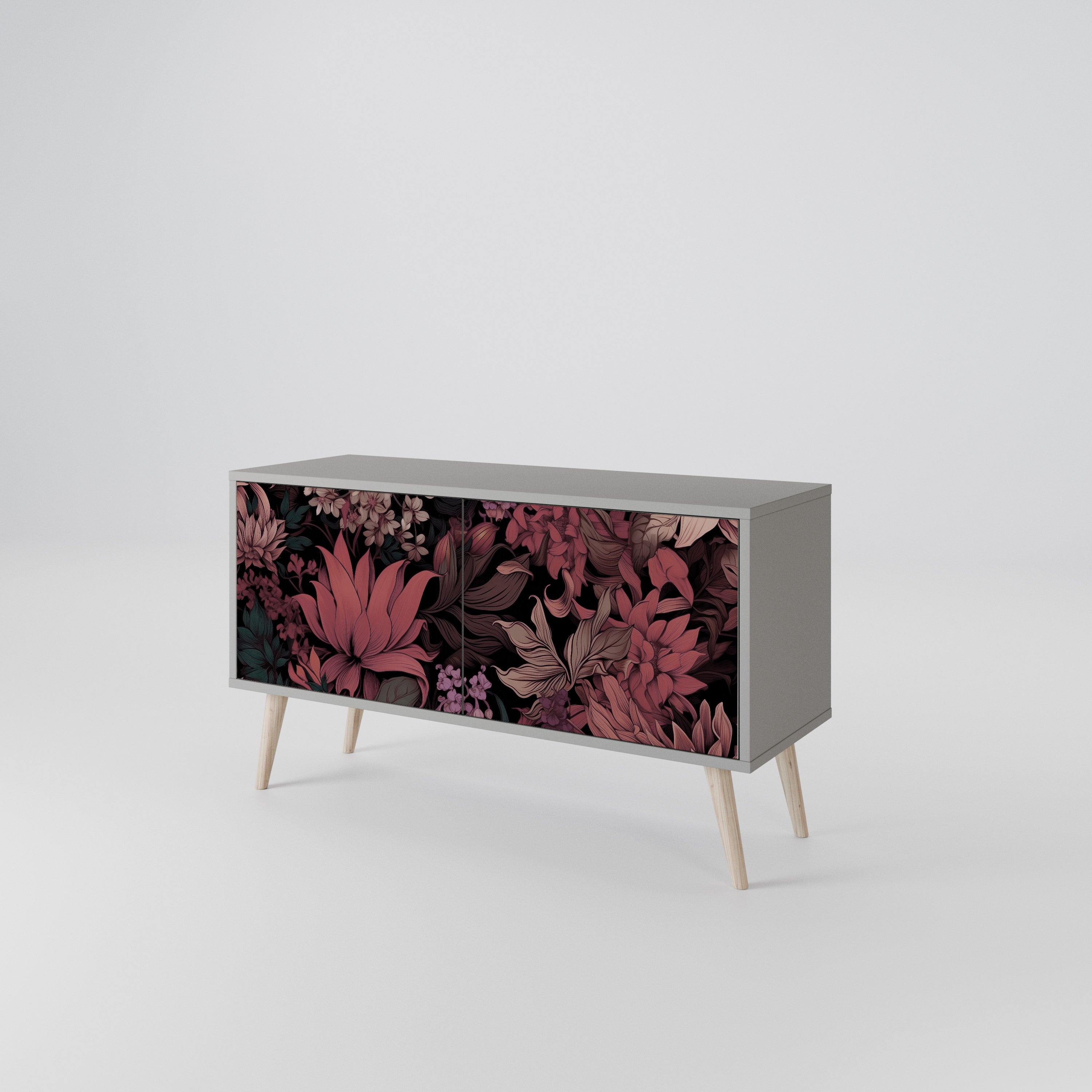 FLORAL WHISPER Kompaktowa szafka RTV 2-drzwiowa