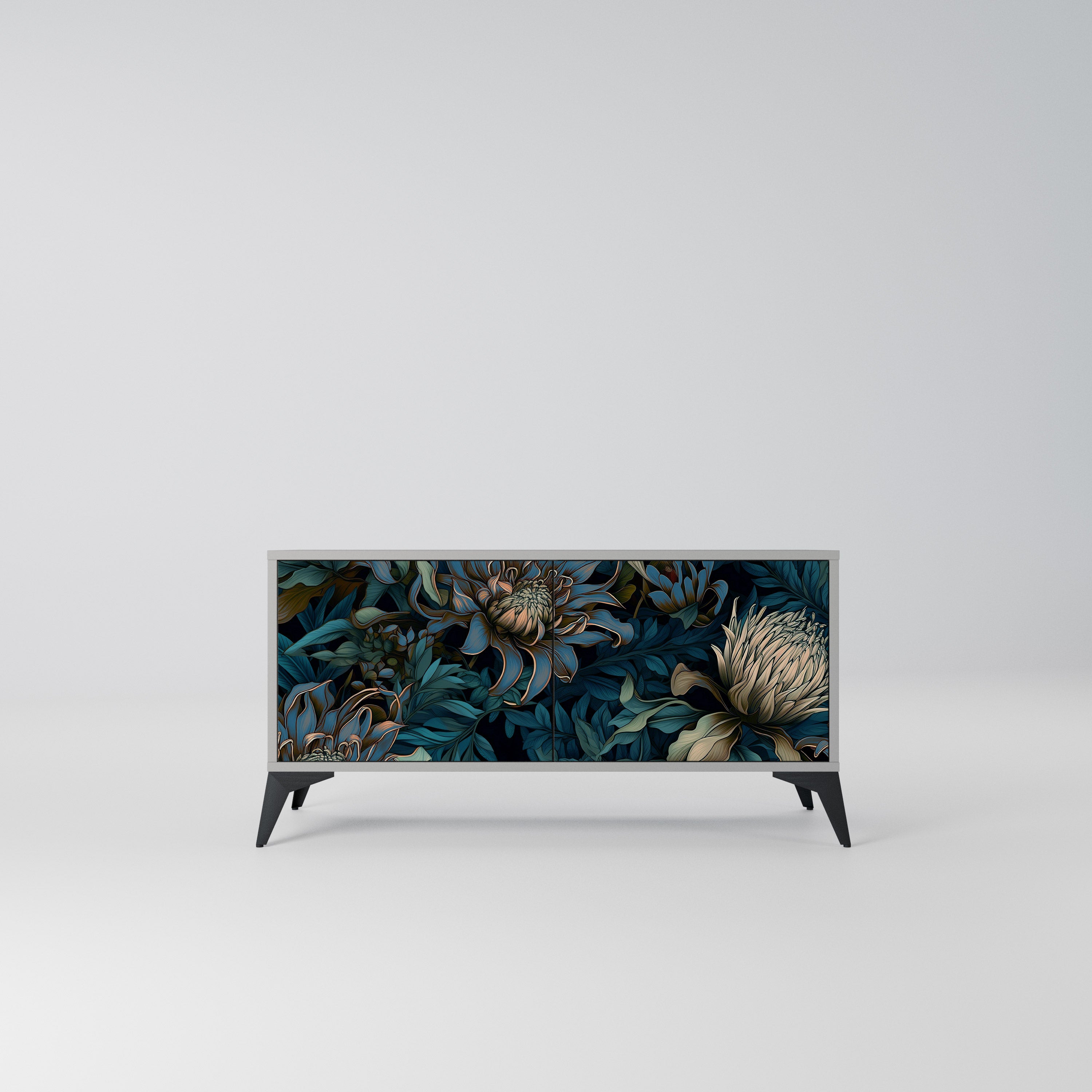 TWILIGHT BLOOM Kompaktowa szafka RTV 2-drzwiowa