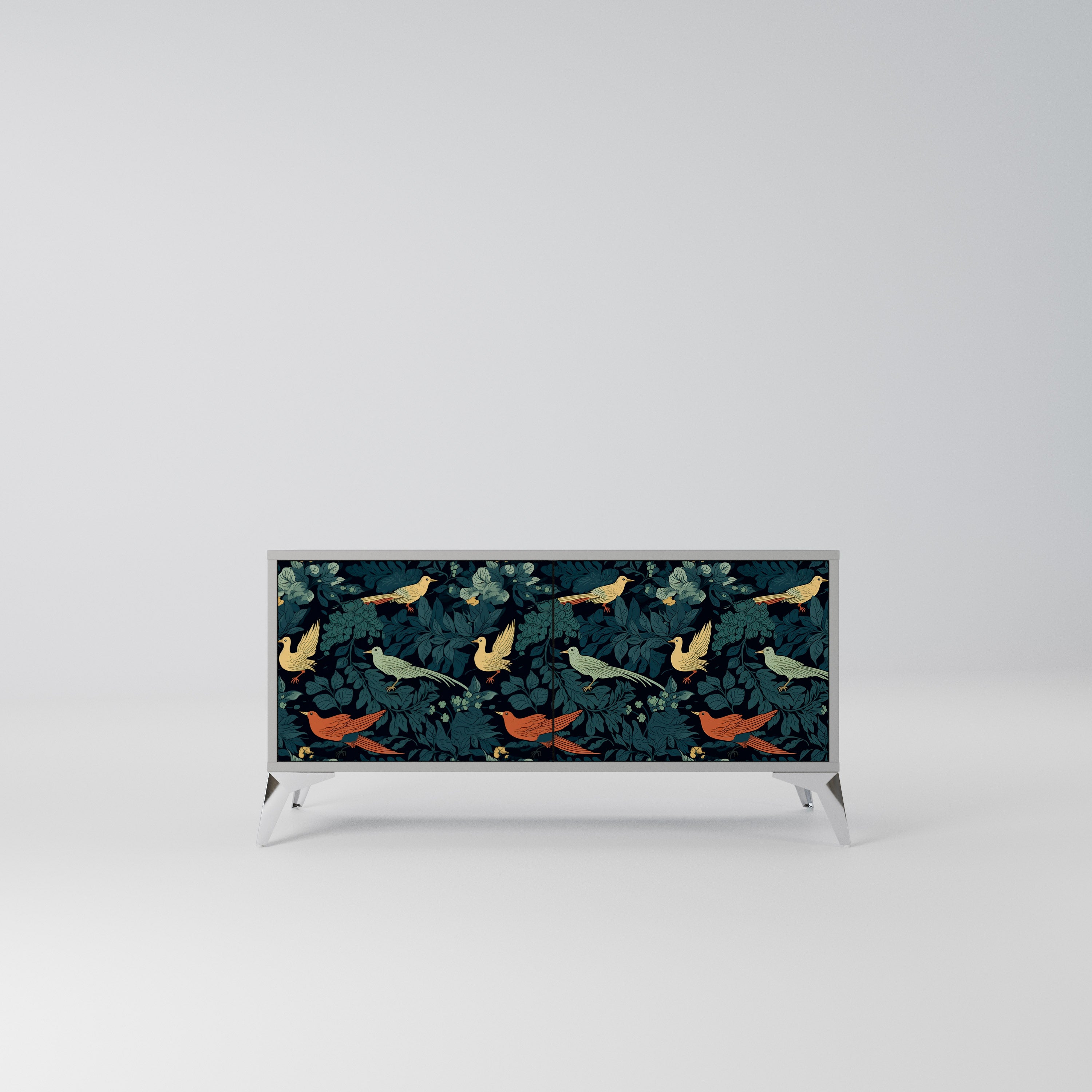 FOWL ORNAMENT Kompaktowa szafka RTV 2-drzwiowa