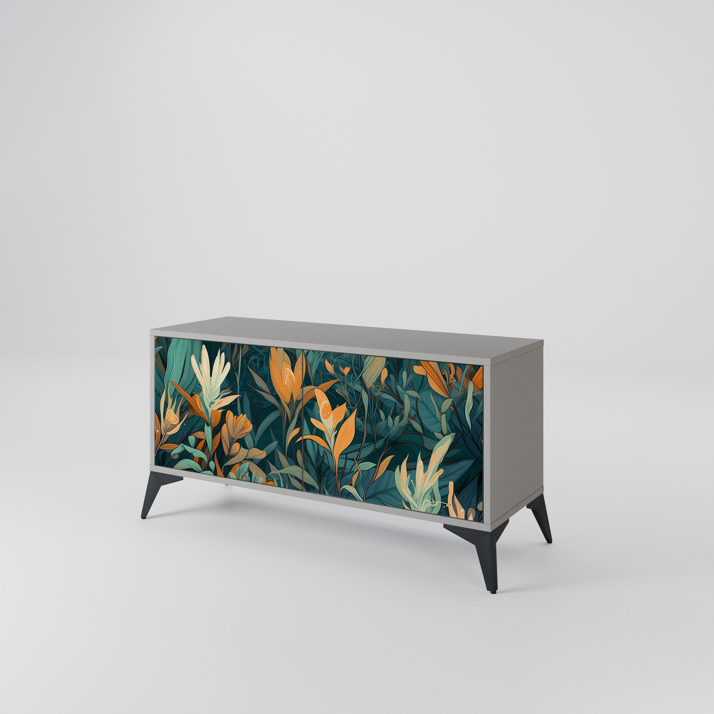 FLORAL SERENITY Kompaktowa szafka RTV 2-drzwiowa