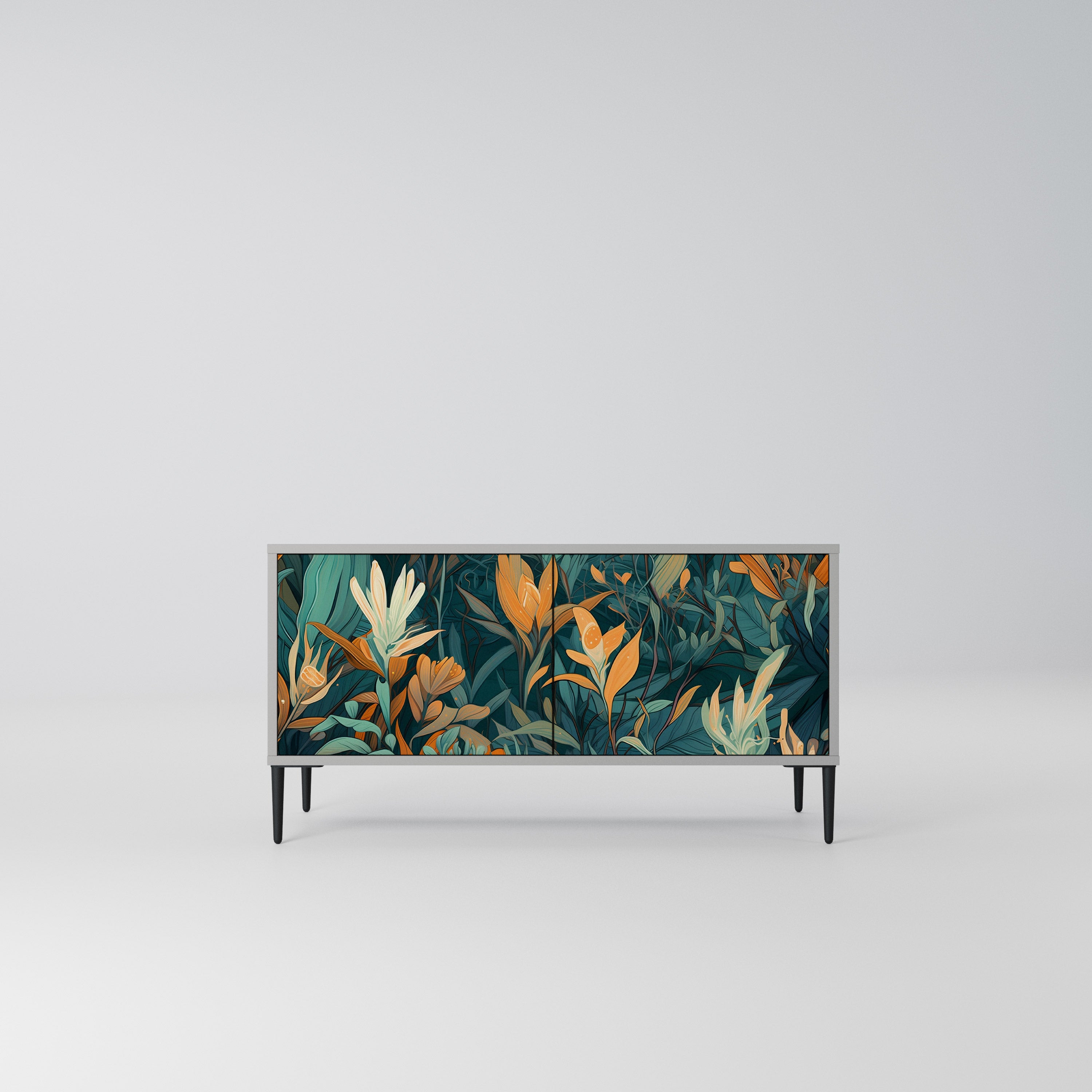 FLORAL SERENITY Kompaktowa szafka RTV 2-drzwiowa