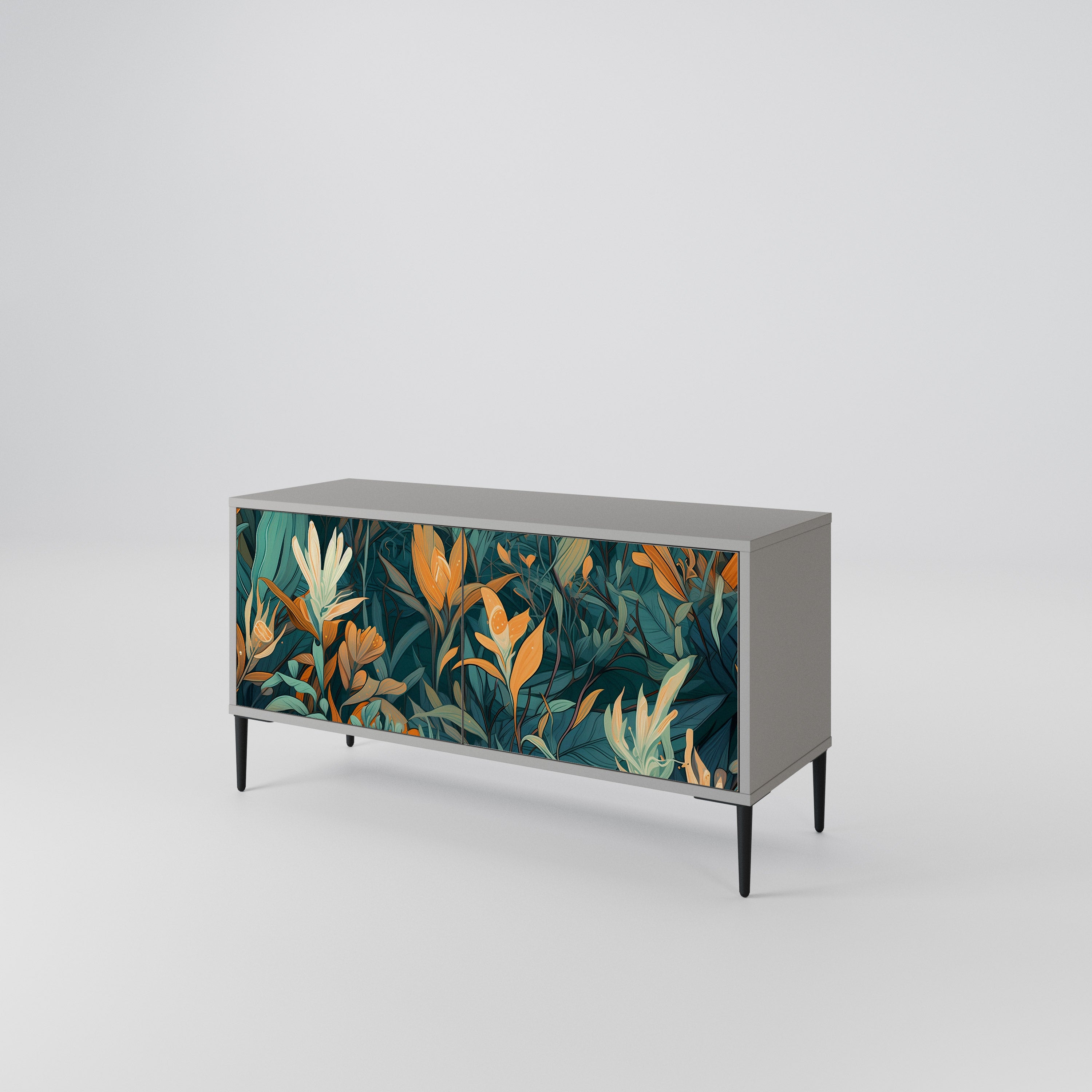 FLORAL SERENITY Kompaktowa szafka RTV 2-drzwiowa