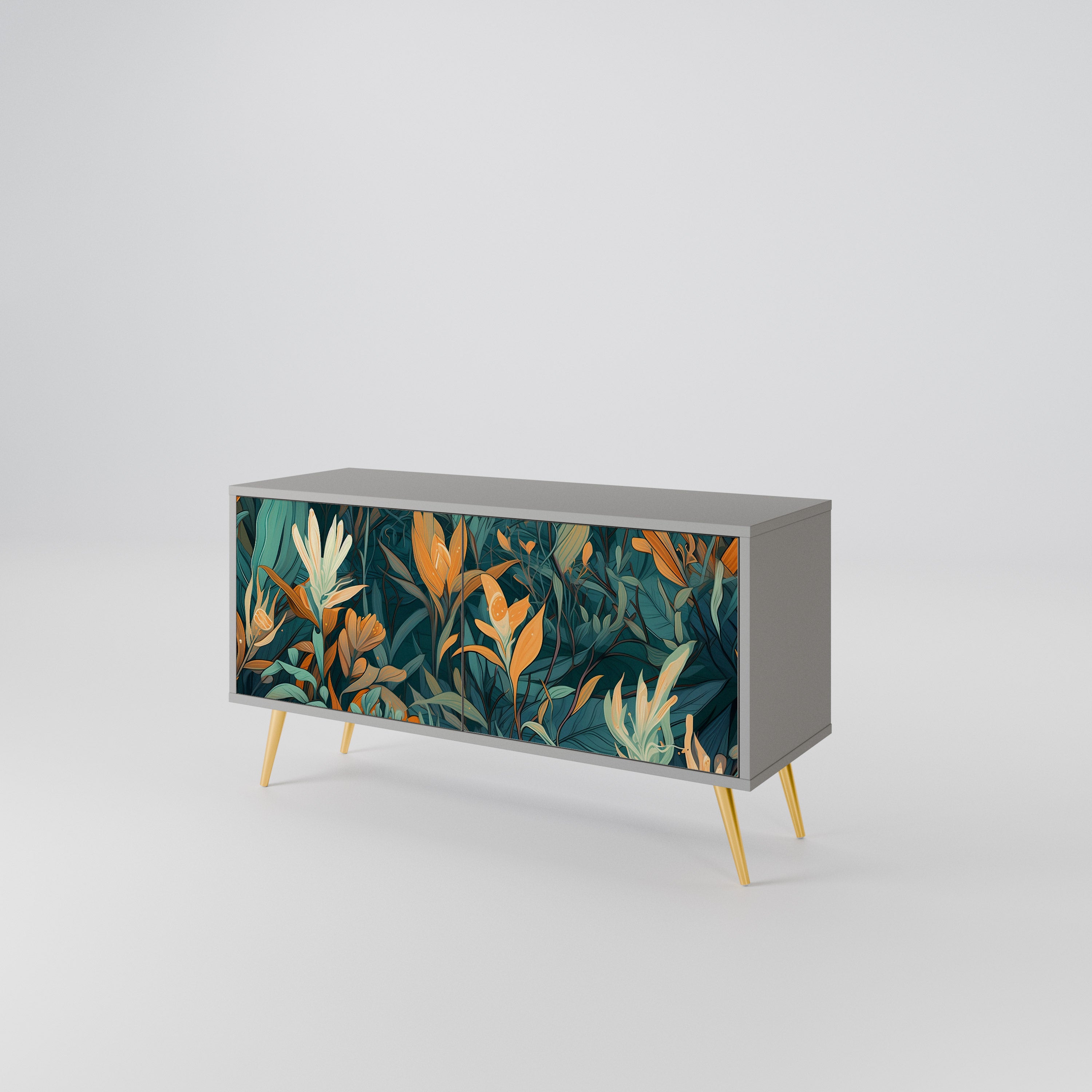 FLORAL SERENITY Kompaktowa szafka RTV 2-drzwiowa