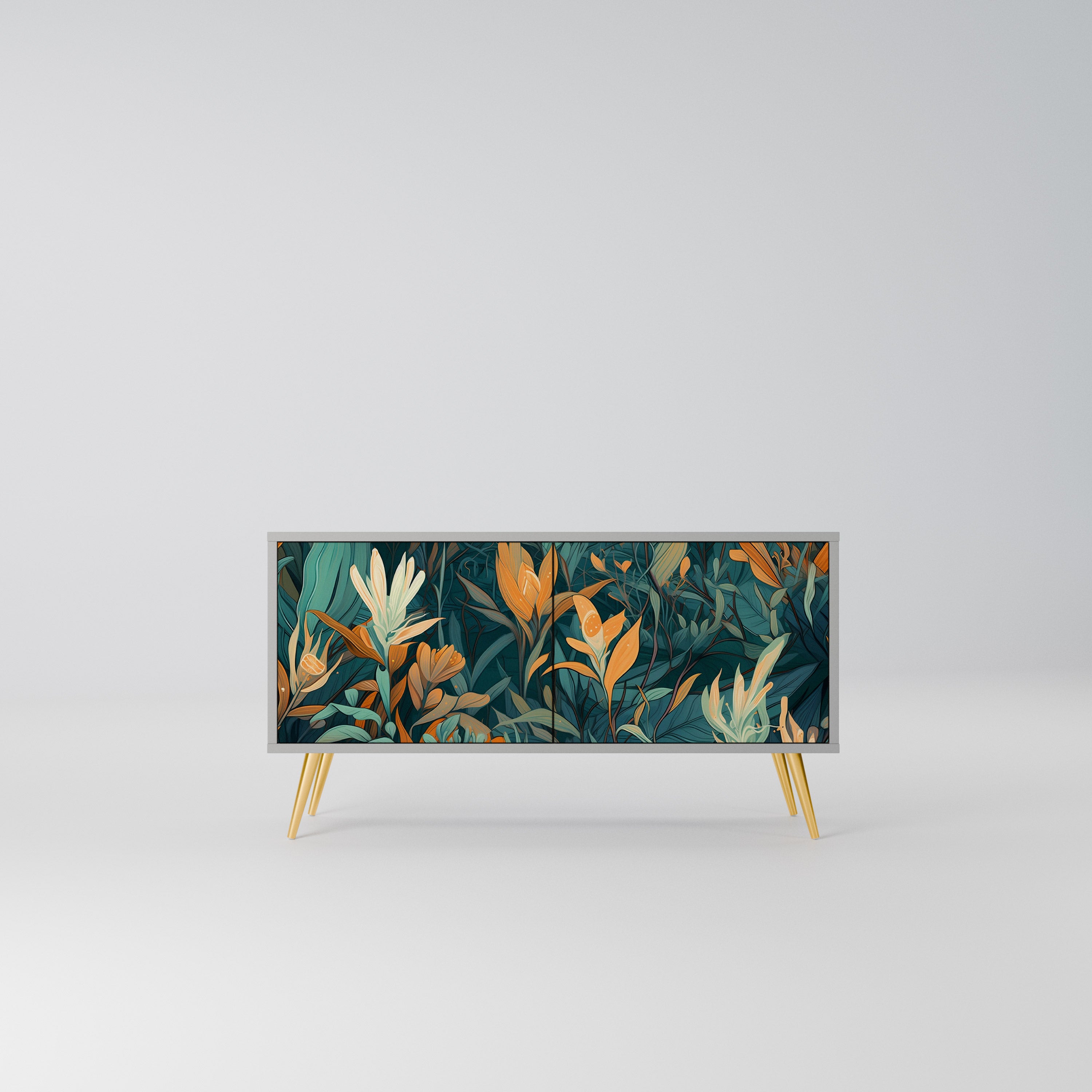 FLORAL SERENITY Kompaktowa szafka RTV 2-drzwiowa
