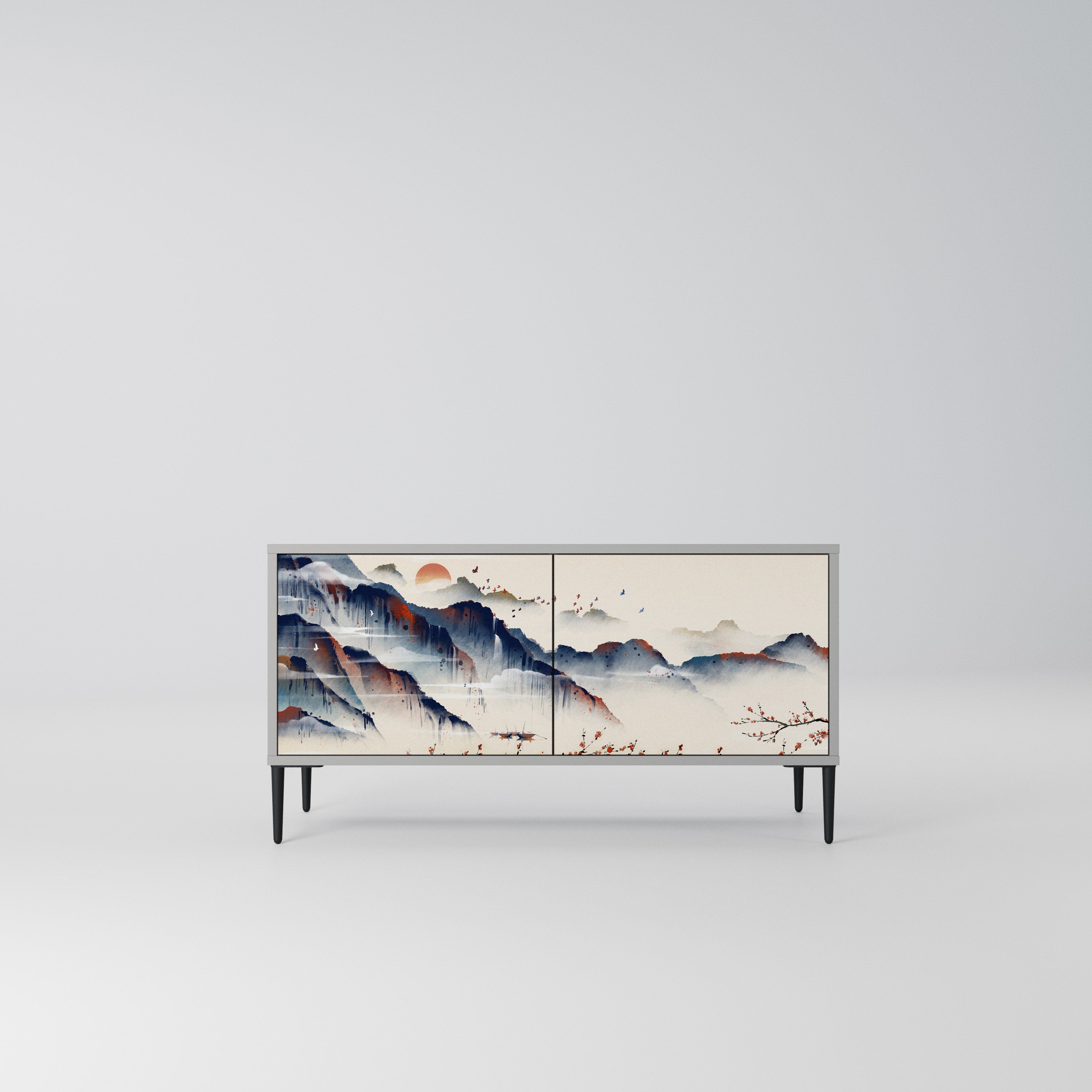 JAPANESE LANDSCAPE Kompaktowa szafka RTV 2-drzwiowa