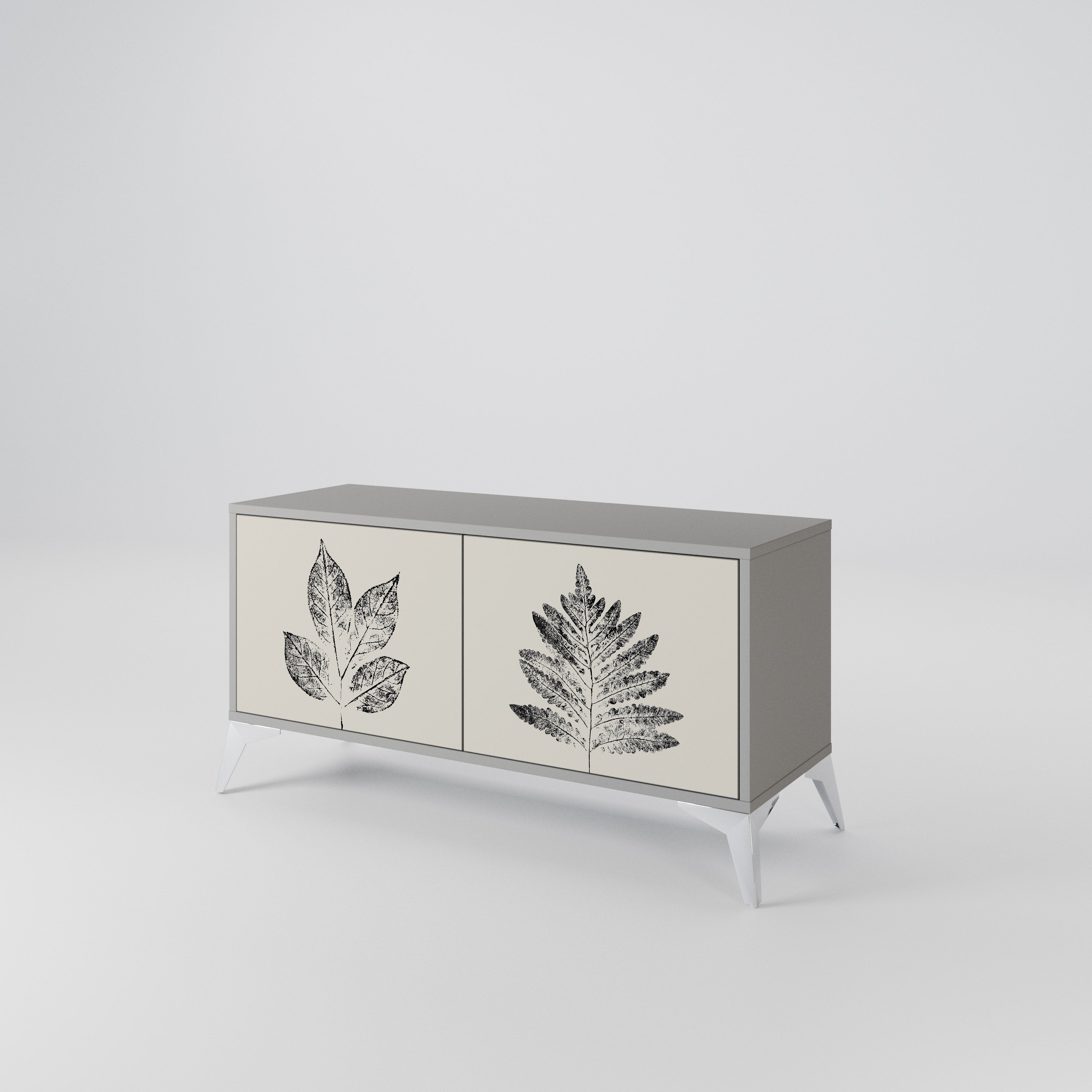 LEAFY STAMPS Kompaktowa szafka RTV 2-drzwiowa
