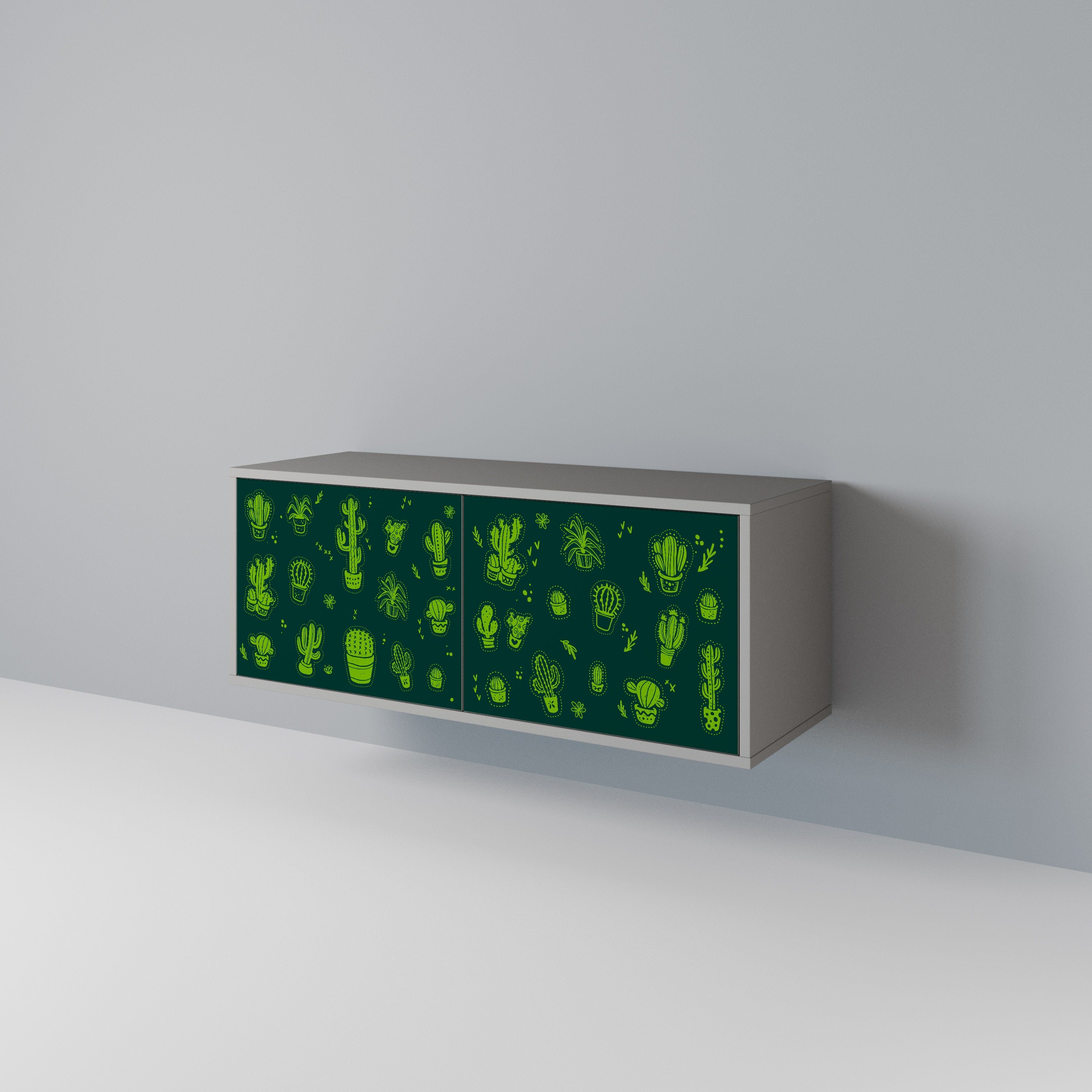 DESERT GREEN Kompaktowa szafka RTV 2-drzwiowa