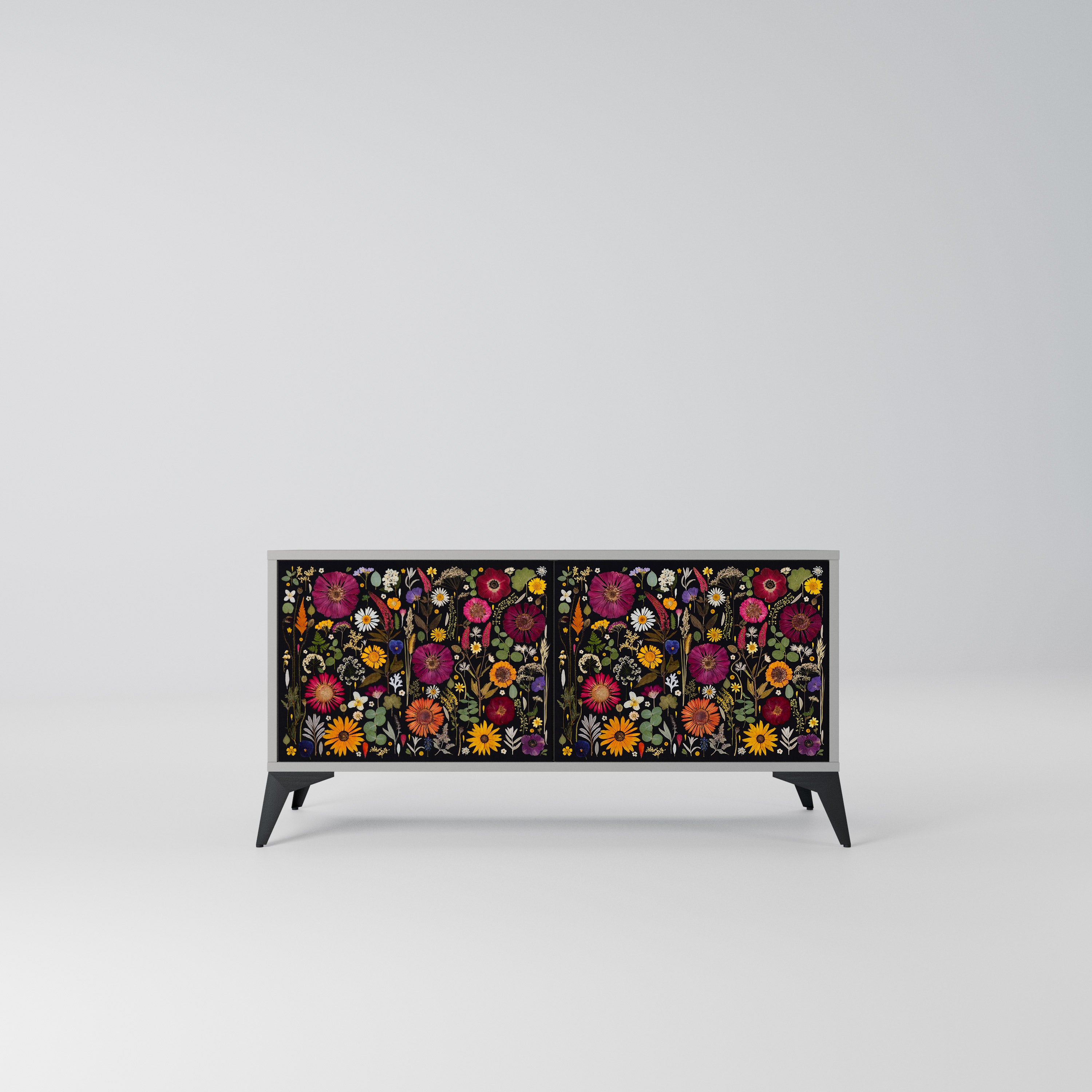 MIDNIGHT GARDEN Kompaktowa szafka RTV 2-drzwiowa