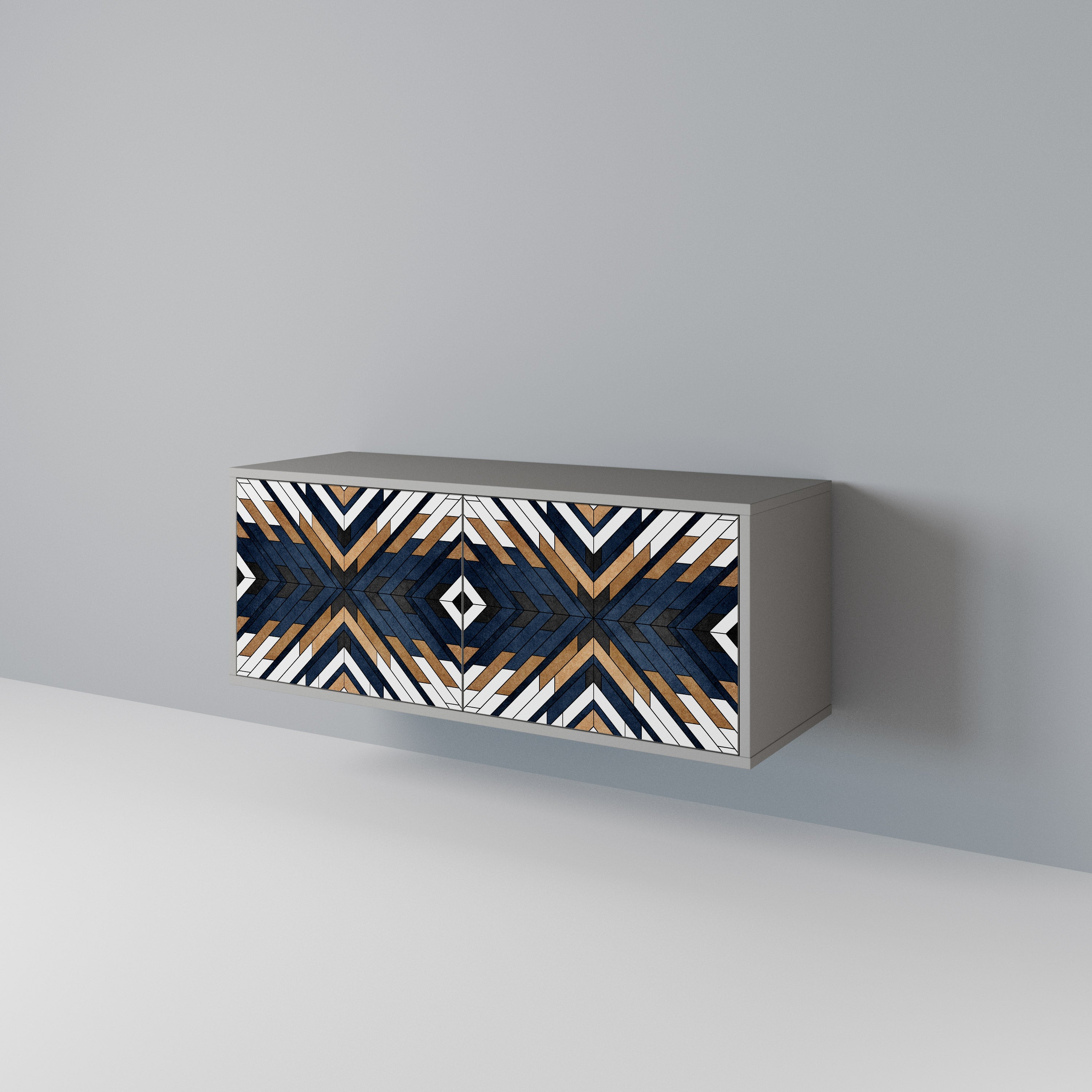 ARTFUL GEOMETRY Kompaktowa szafka RTV 2-drzwiowa