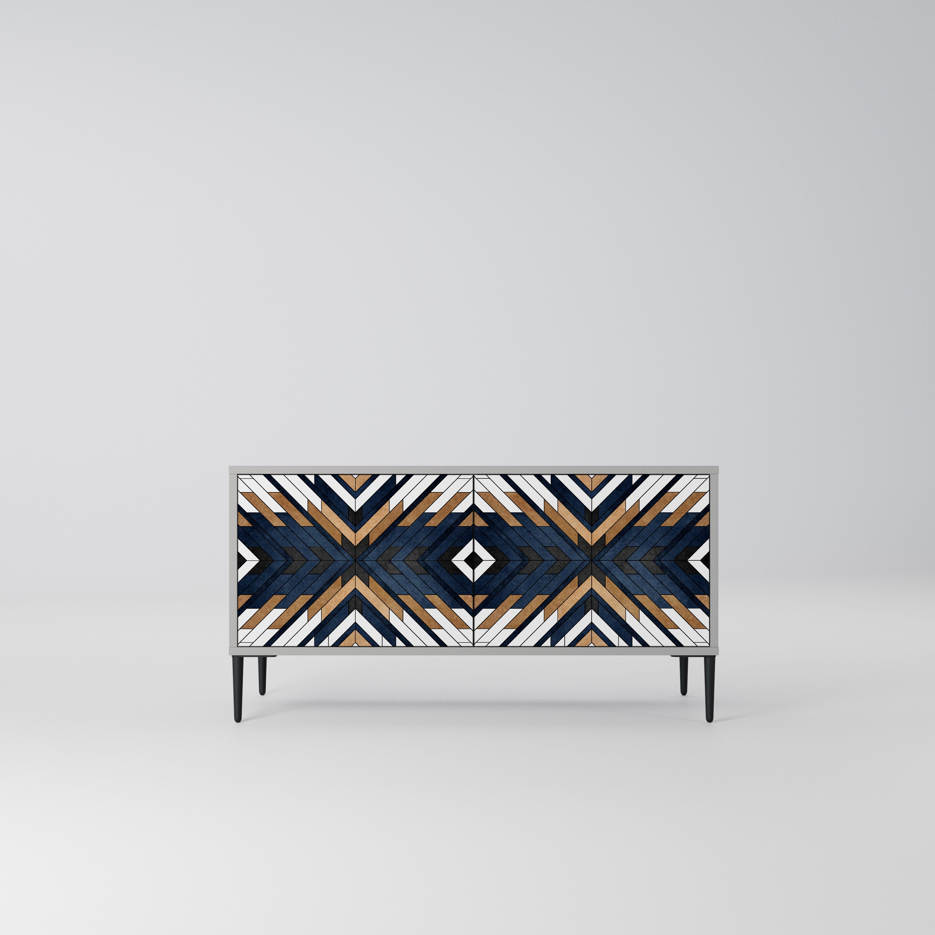 ARTFUL GEOMETRY Kompaktowa szafka RTV 2-drzwiowa
