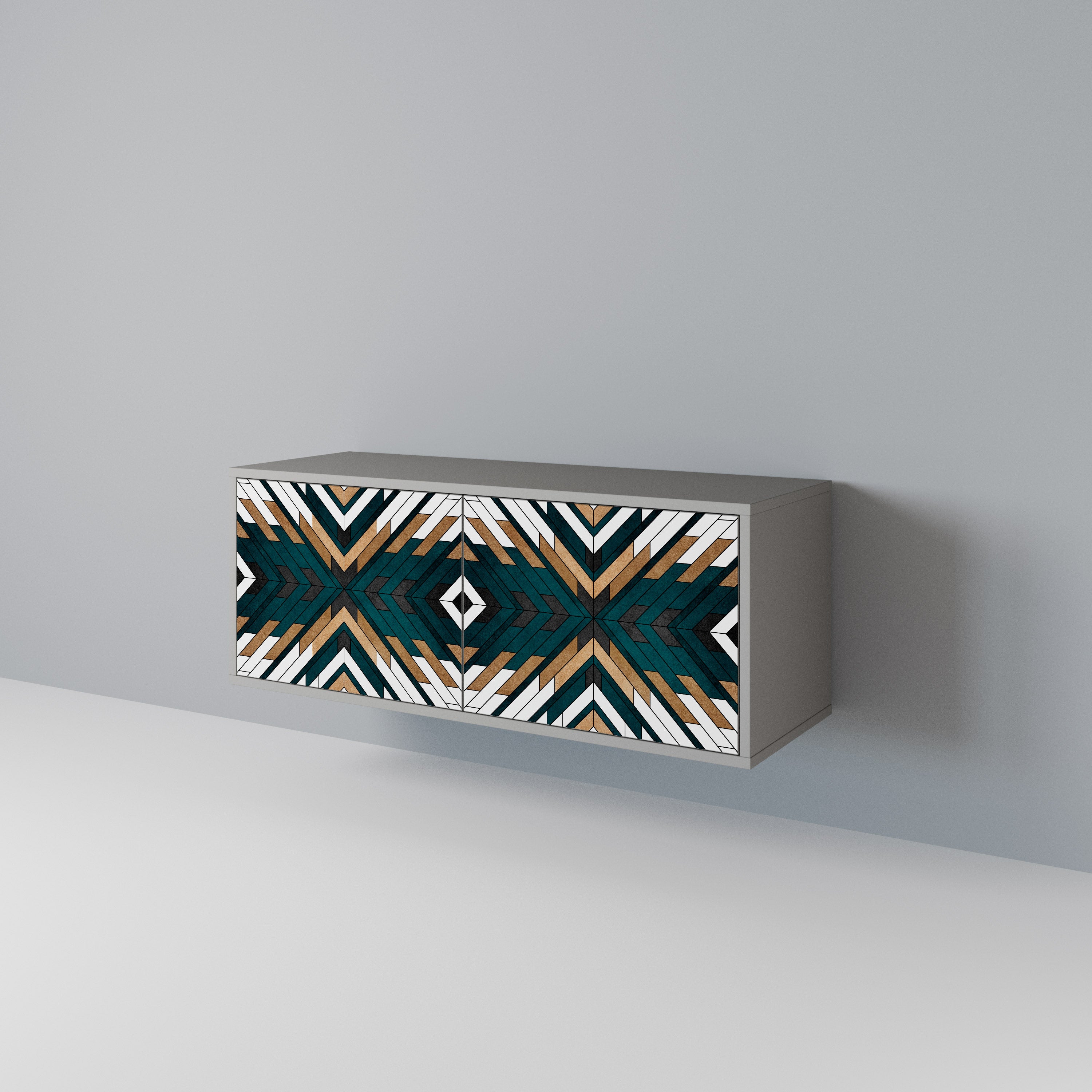 ARTISTIC GEOMETRY Kompaktowa szafka RTV 2-drzwiowa