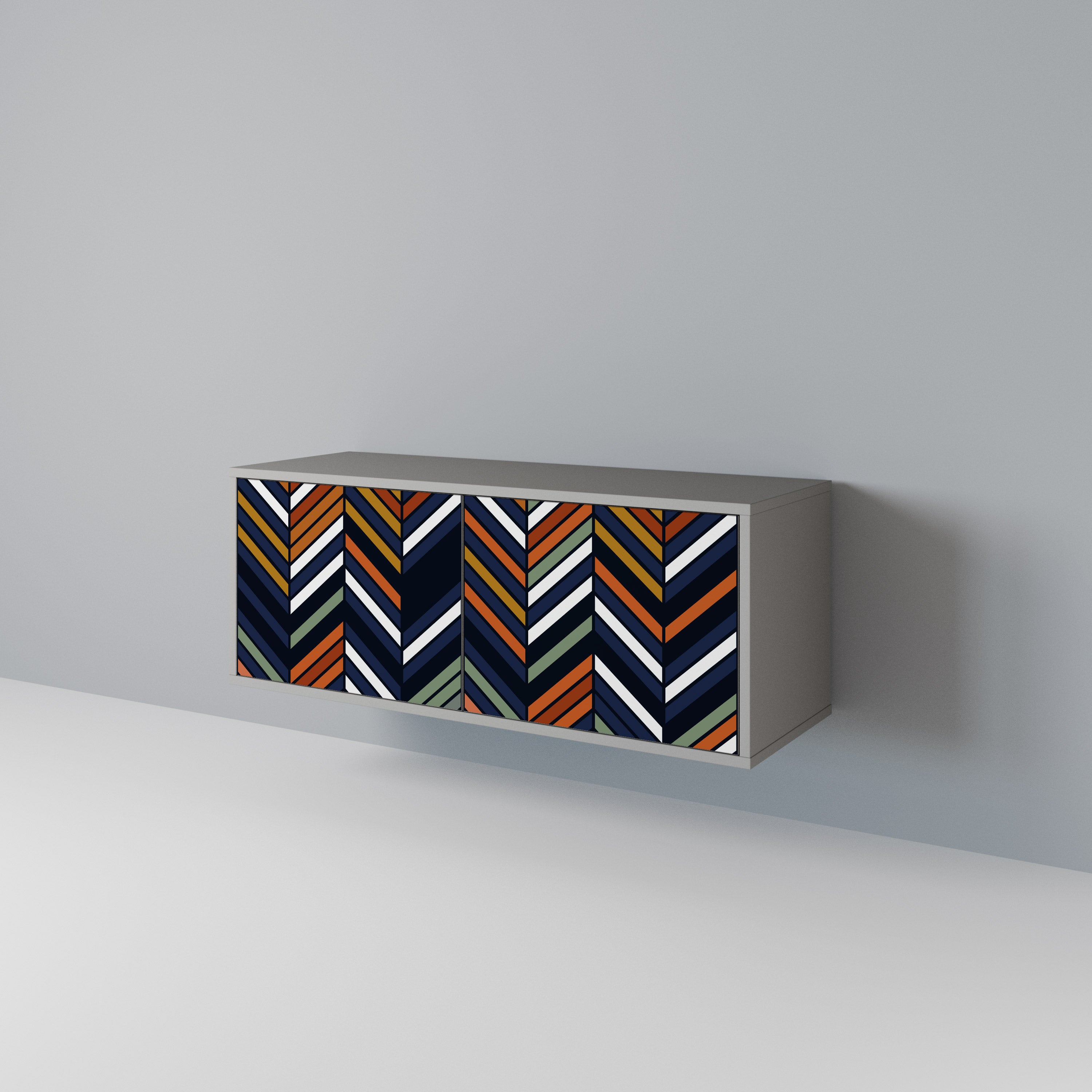 VIBRANT PATCHWORK Kompaktowa szafka RTV 2-drzwiowa