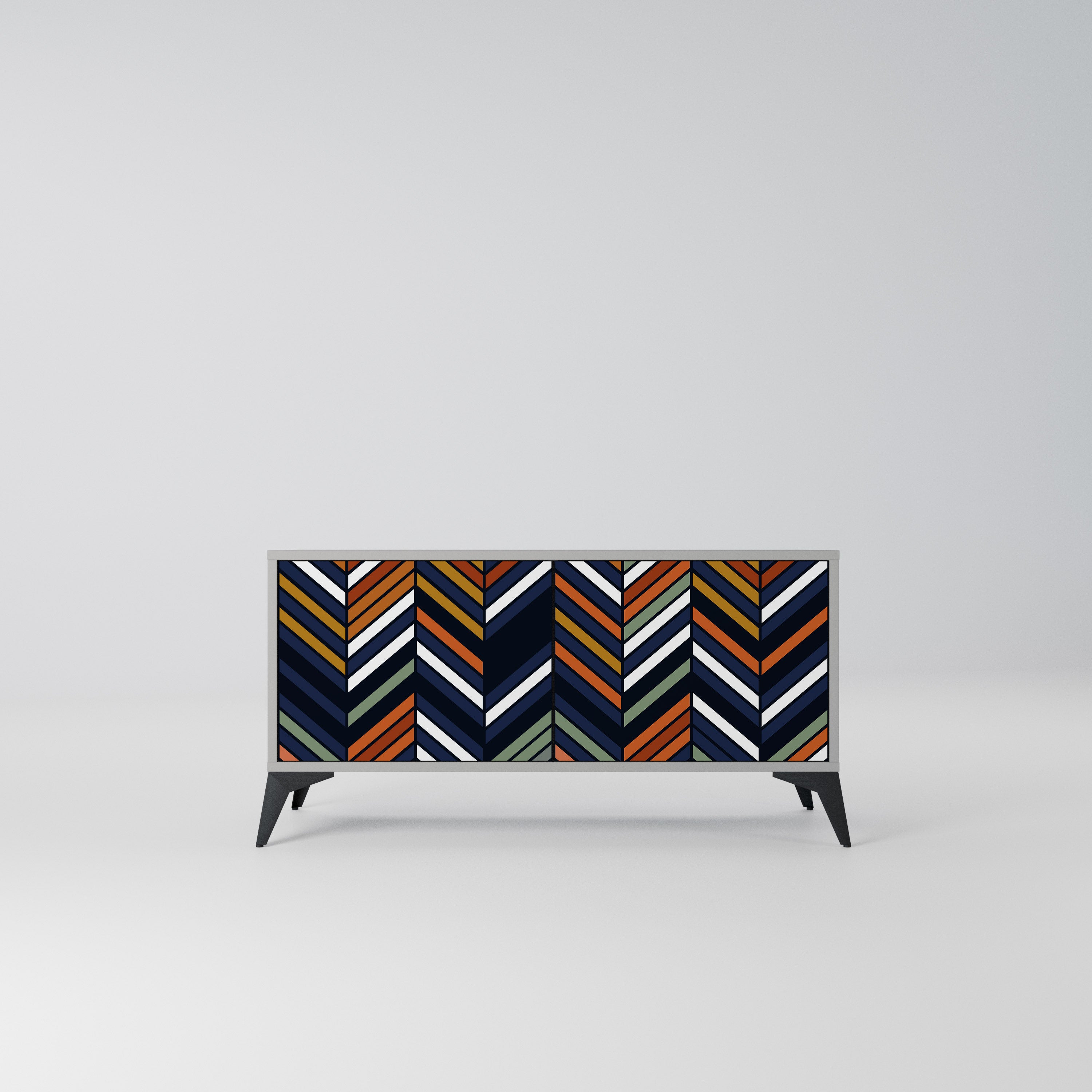 VIBRANT PATCHWORK Kompaktowa szafka RTV 2-drzwiowa