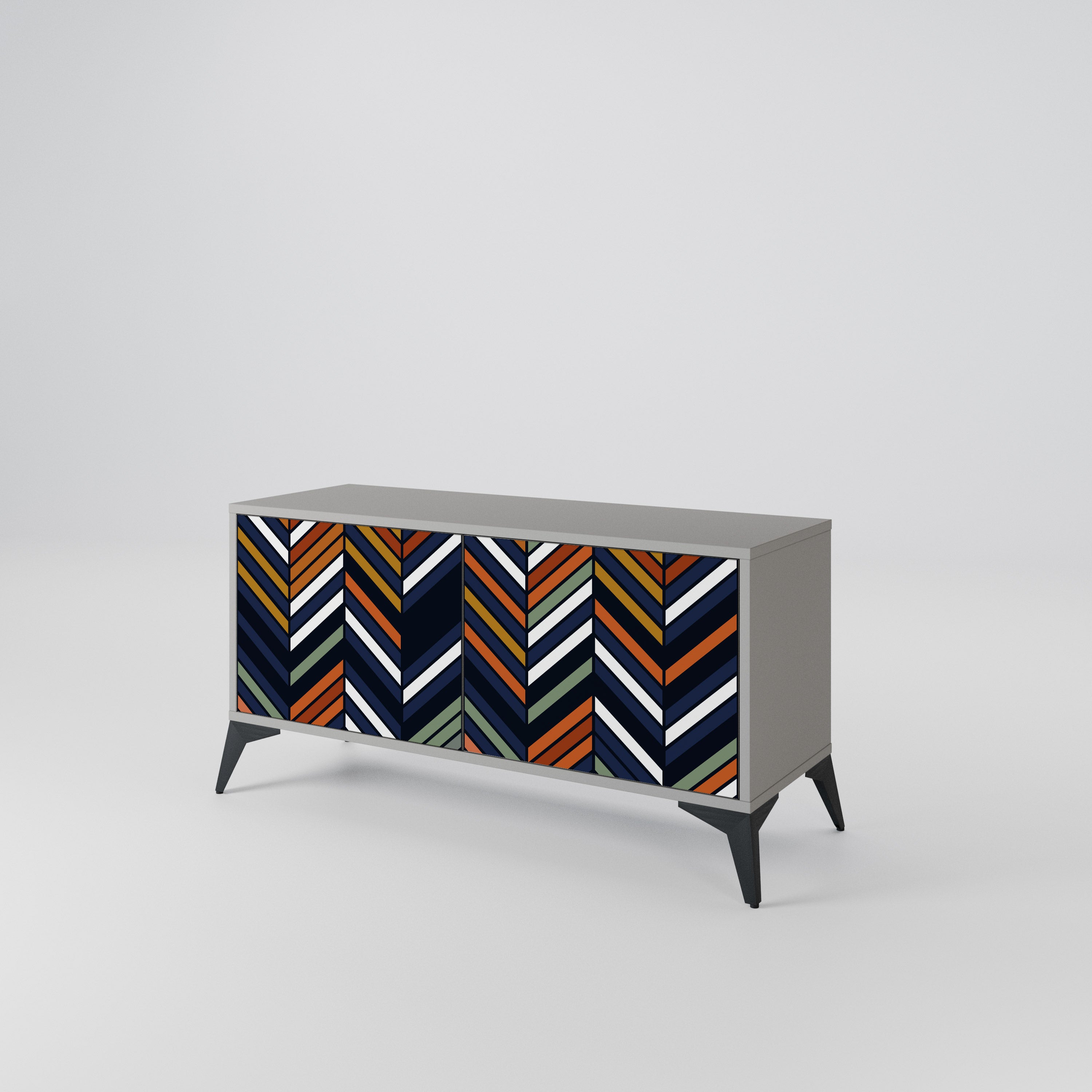 VIBRANT PATCHWORK Kompaktowa szafka RTV 2-drzwiowa