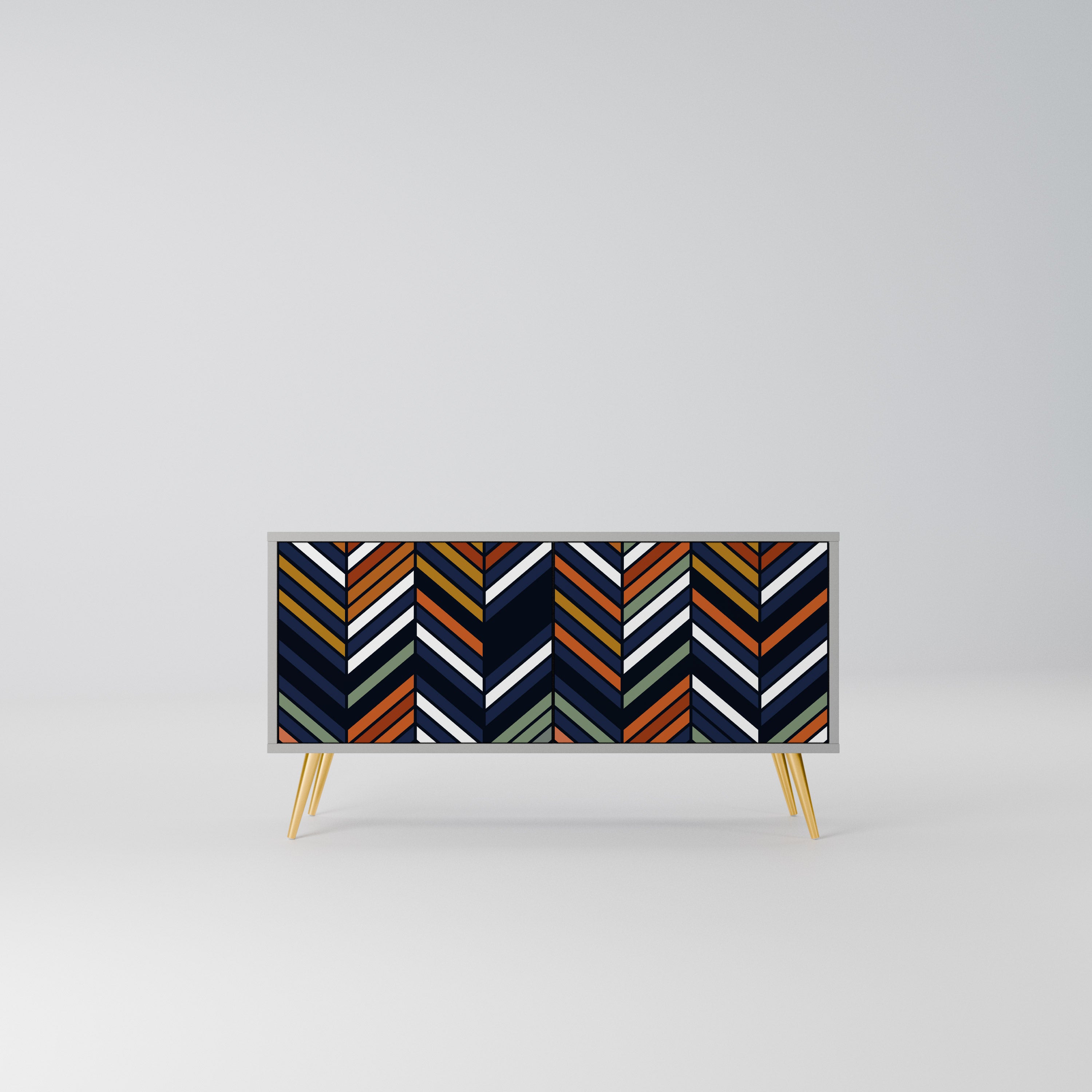 VIBRANT PATCHWORK Kompaktowa szafka RTV 2-drzwiowa