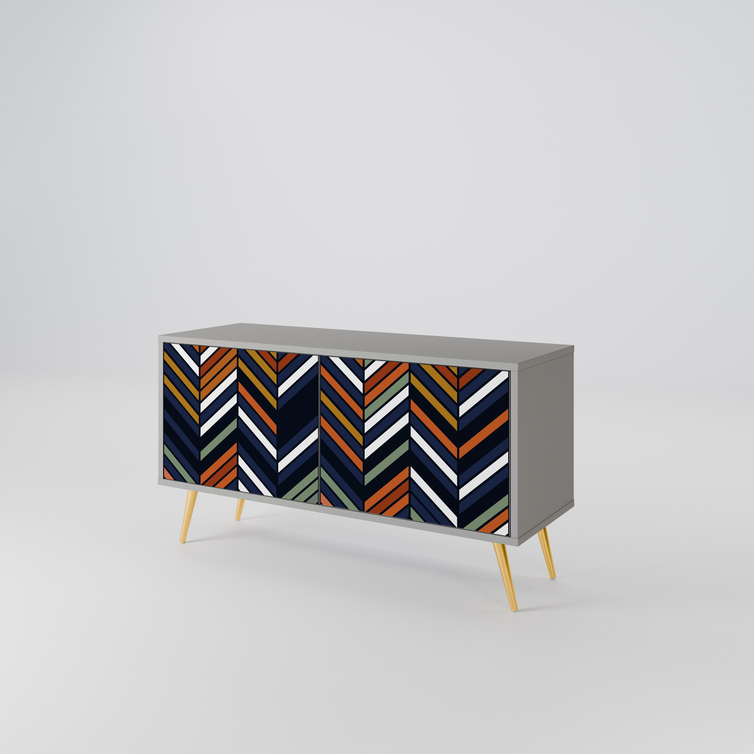 VIBRANT PATCHWORK Kompaktowa szafka RTV 2-drzwiowa