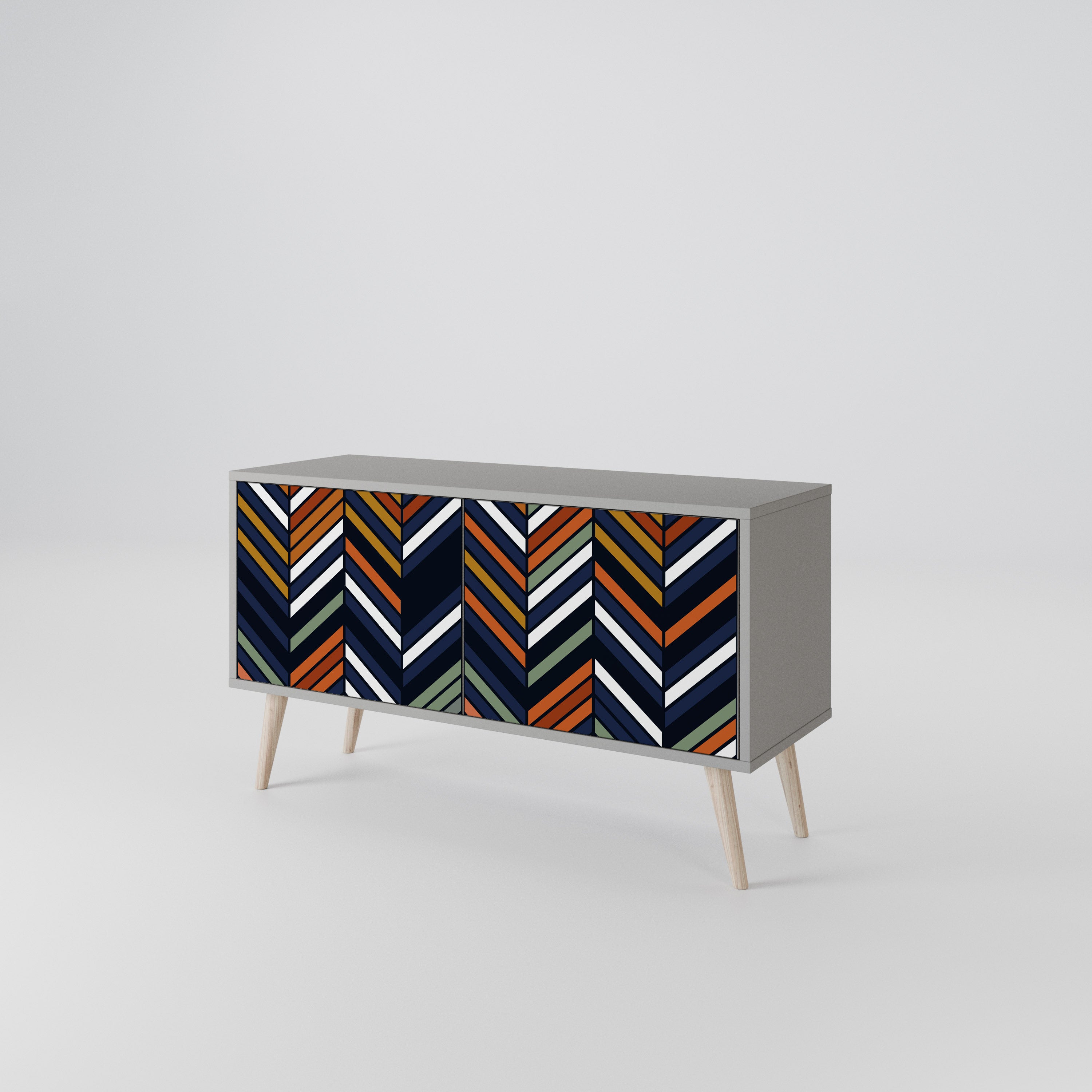 VIBRANT PATCHWORK Kompaktowa szafka RTV 2-drzwiowa