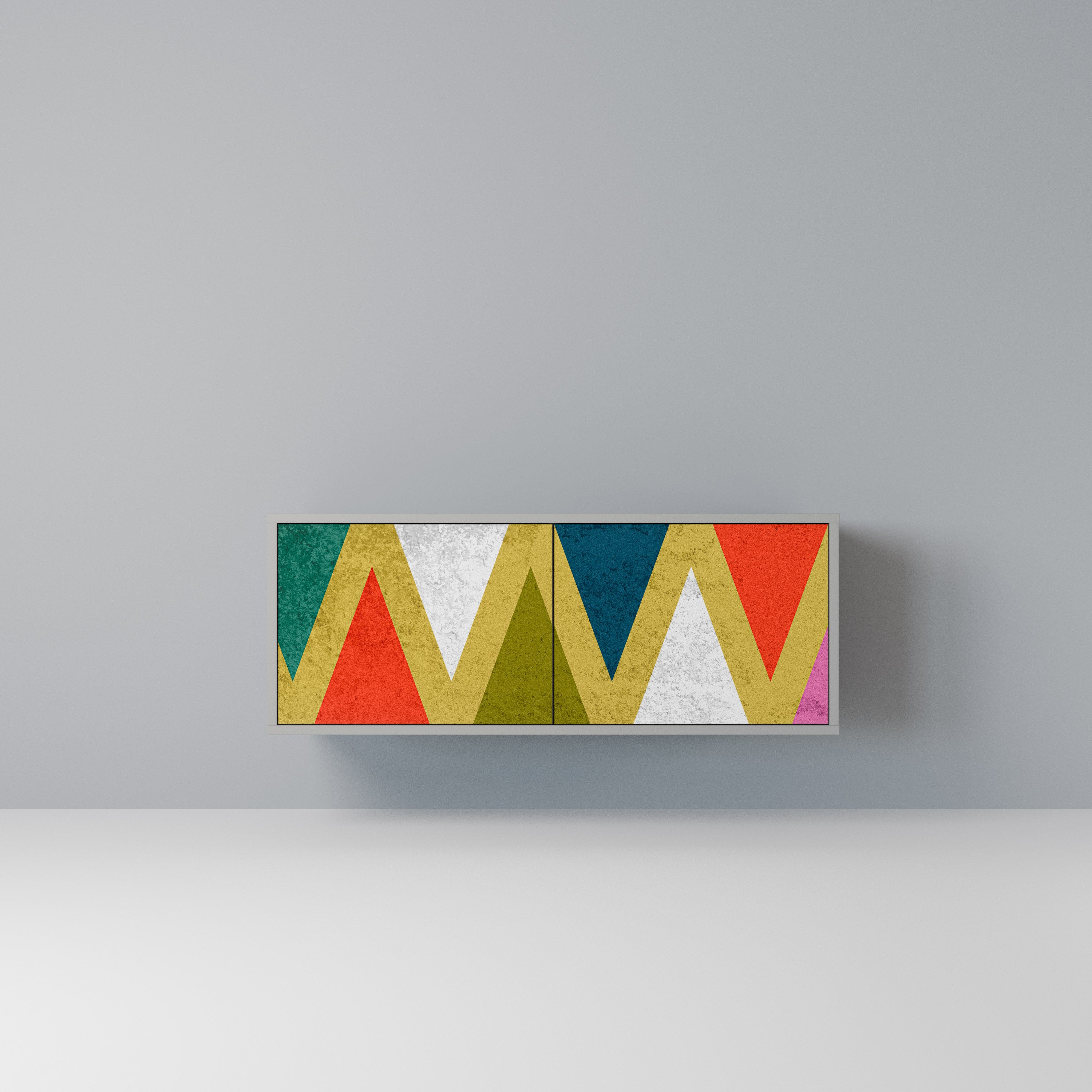 COLORFUL TRIANGLES Kompaktowa szafka RTV 2-drzwiowa
