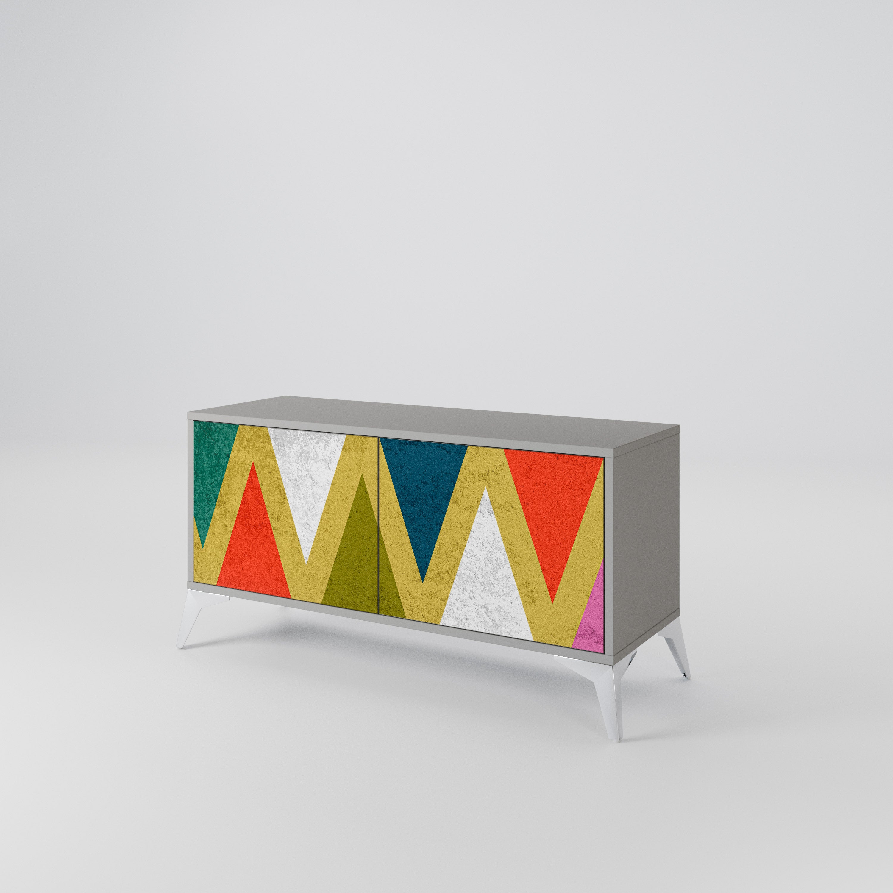 COLORFUL TRIANGLES Kompaktowa szafka RTV 2-drzwiowa
