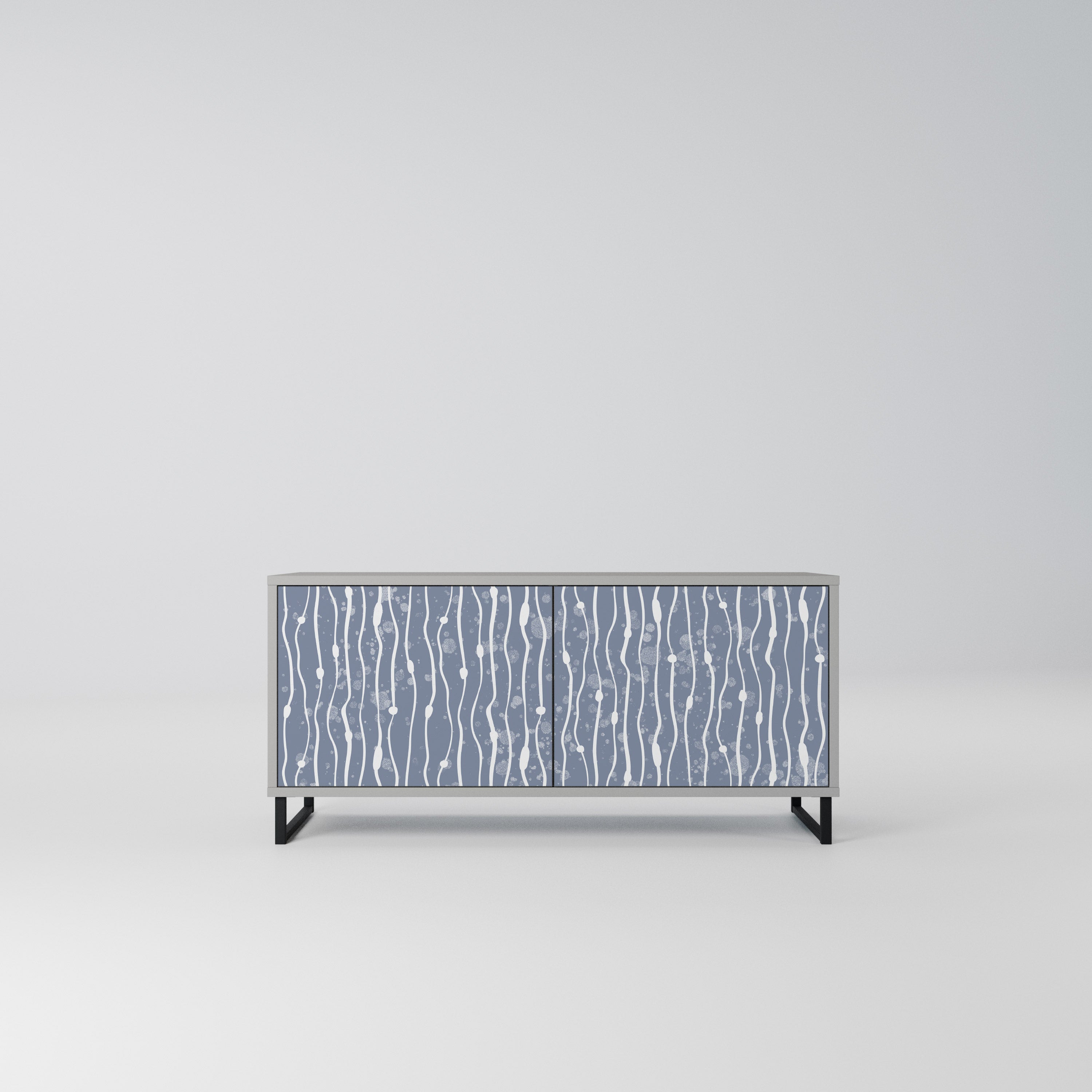 GRAPHITE RAIN Kompaktowa szafka RTV 2-drzwiowa